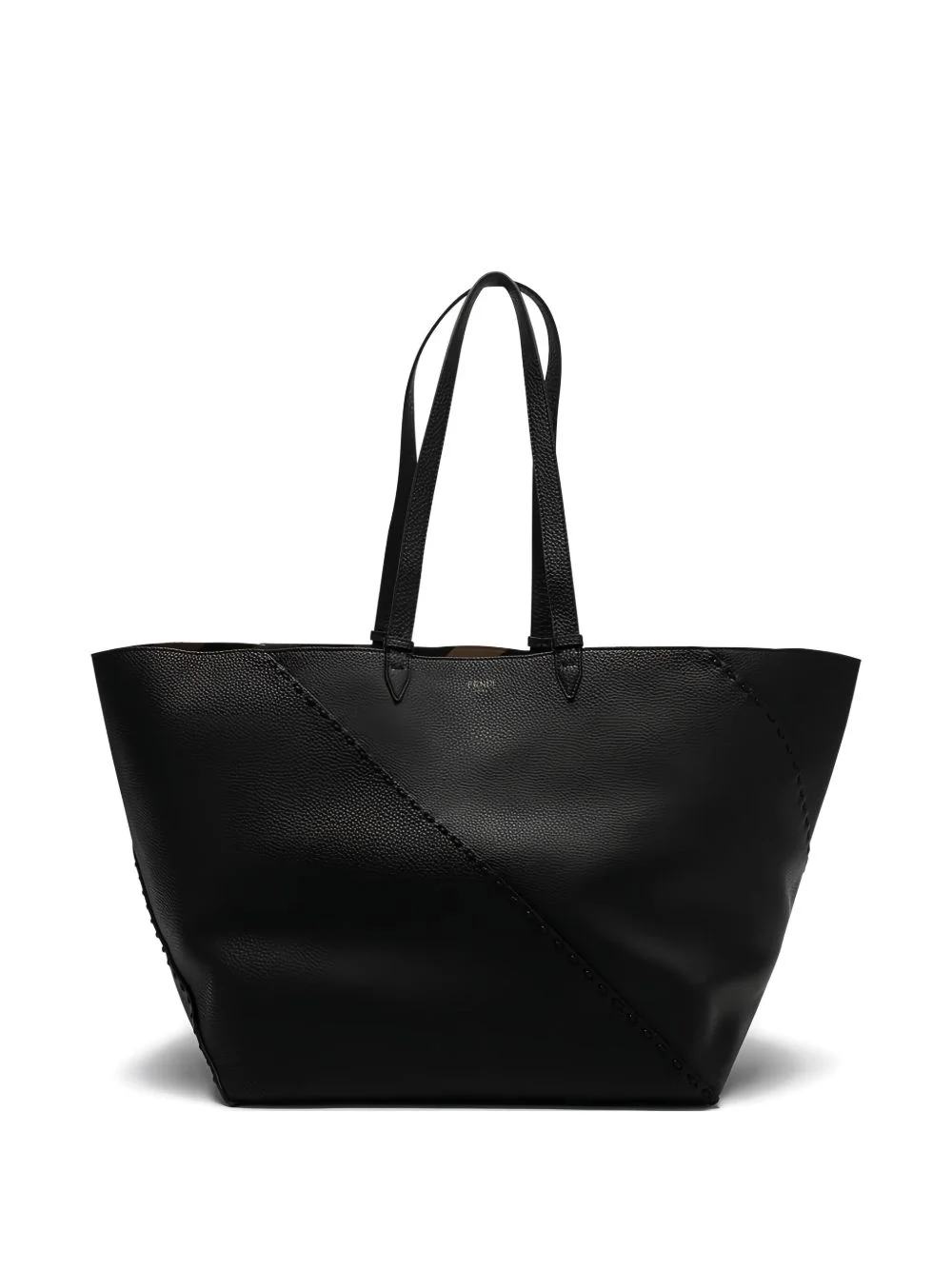 stitching-detail tote bag - 1