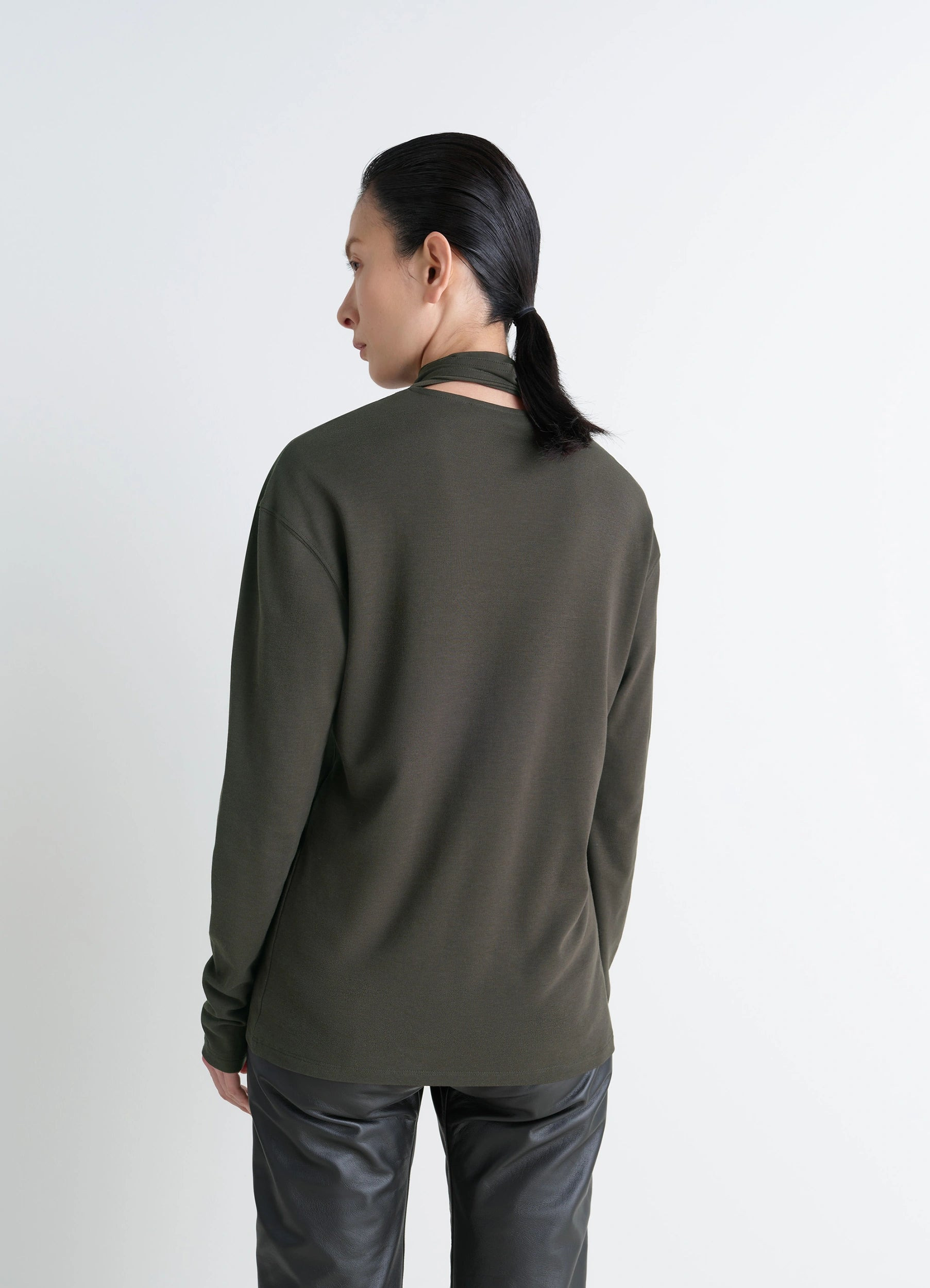 LONG SLEEVE FOULARD TOP - 4