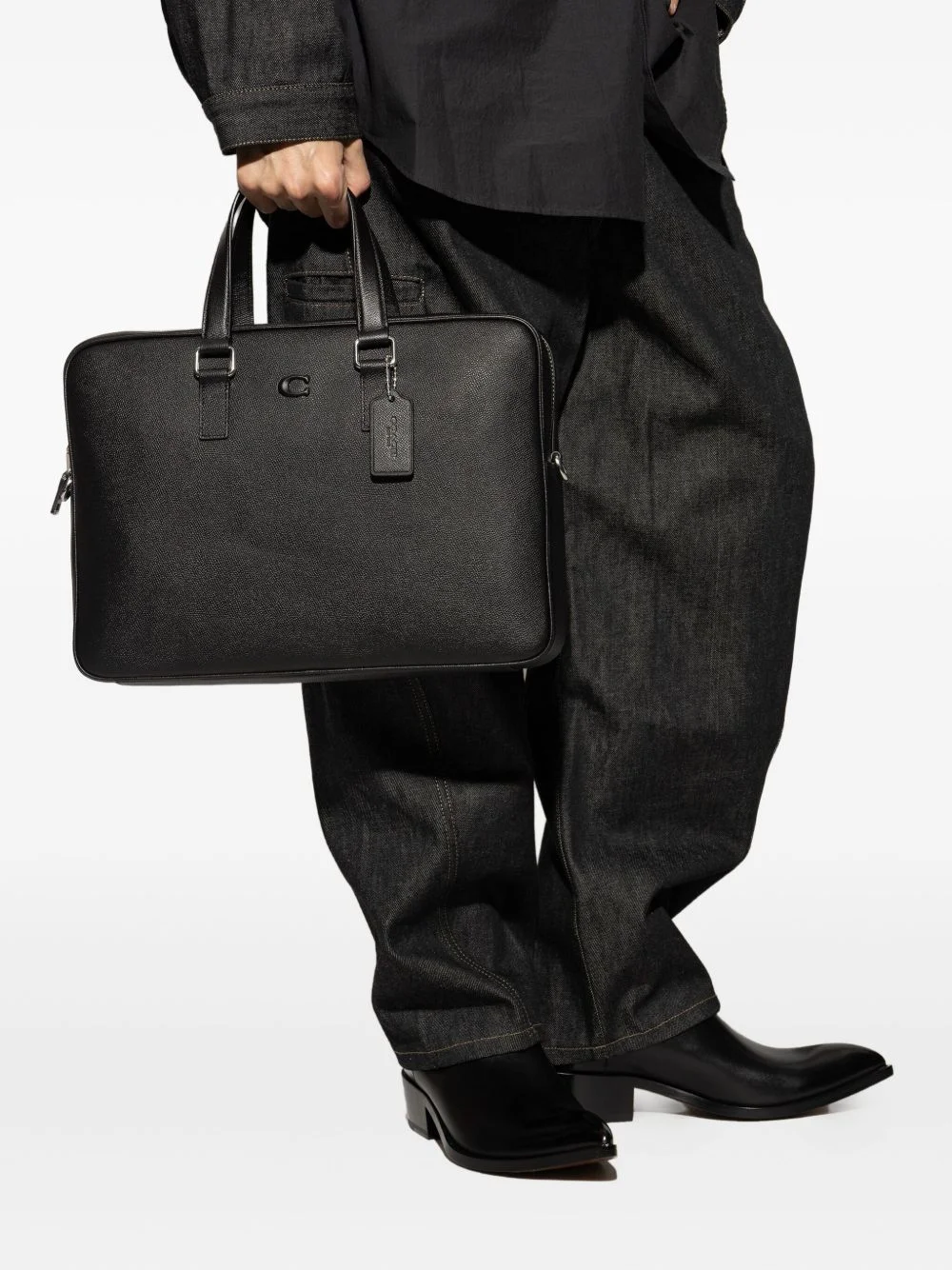Caden top handle leather briefcase - 1