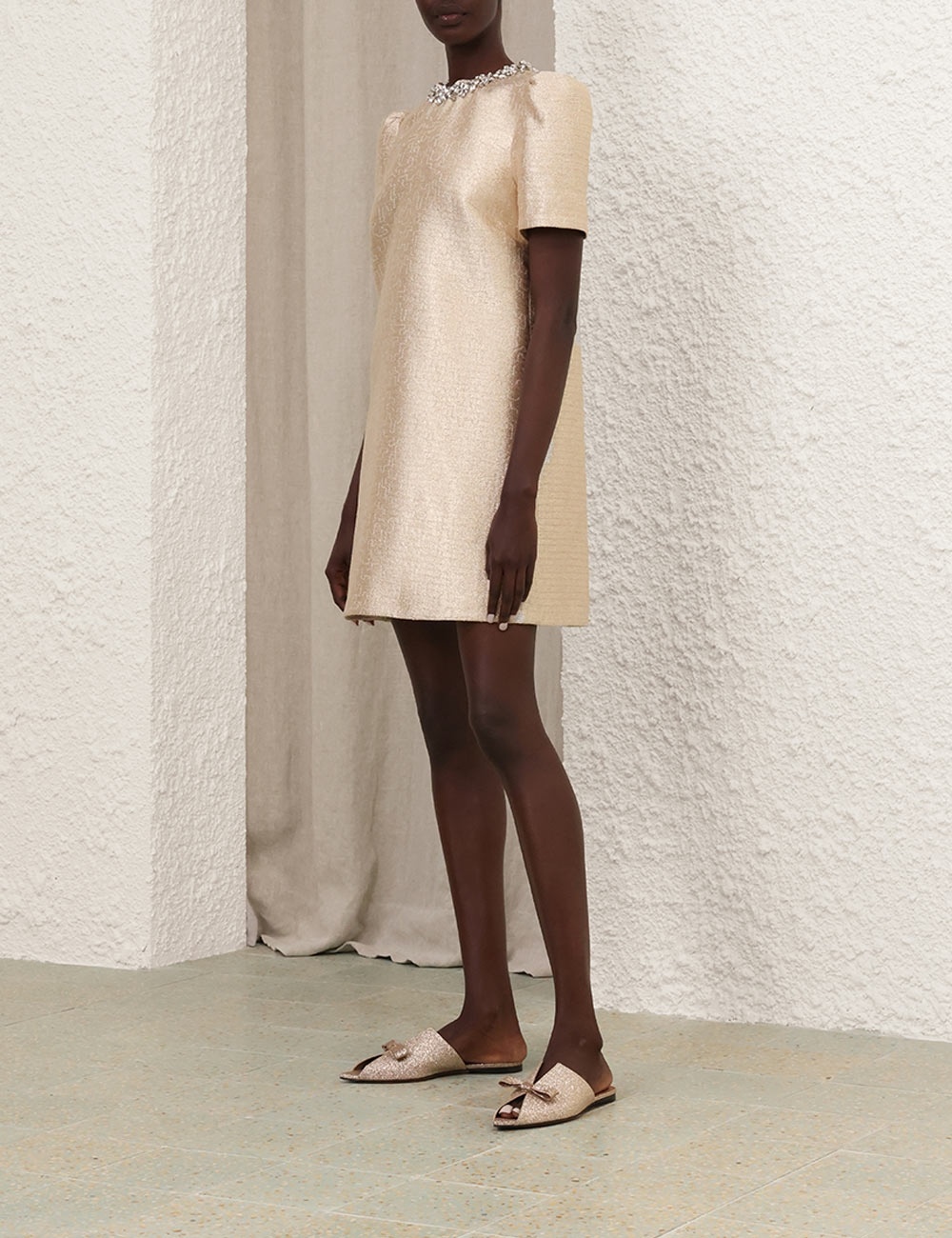 ワンピース Zimmermann Crush Scalloped Shift Dress Zimmermann Crush Floral Scalloped Shift Dress | Saks Fifth