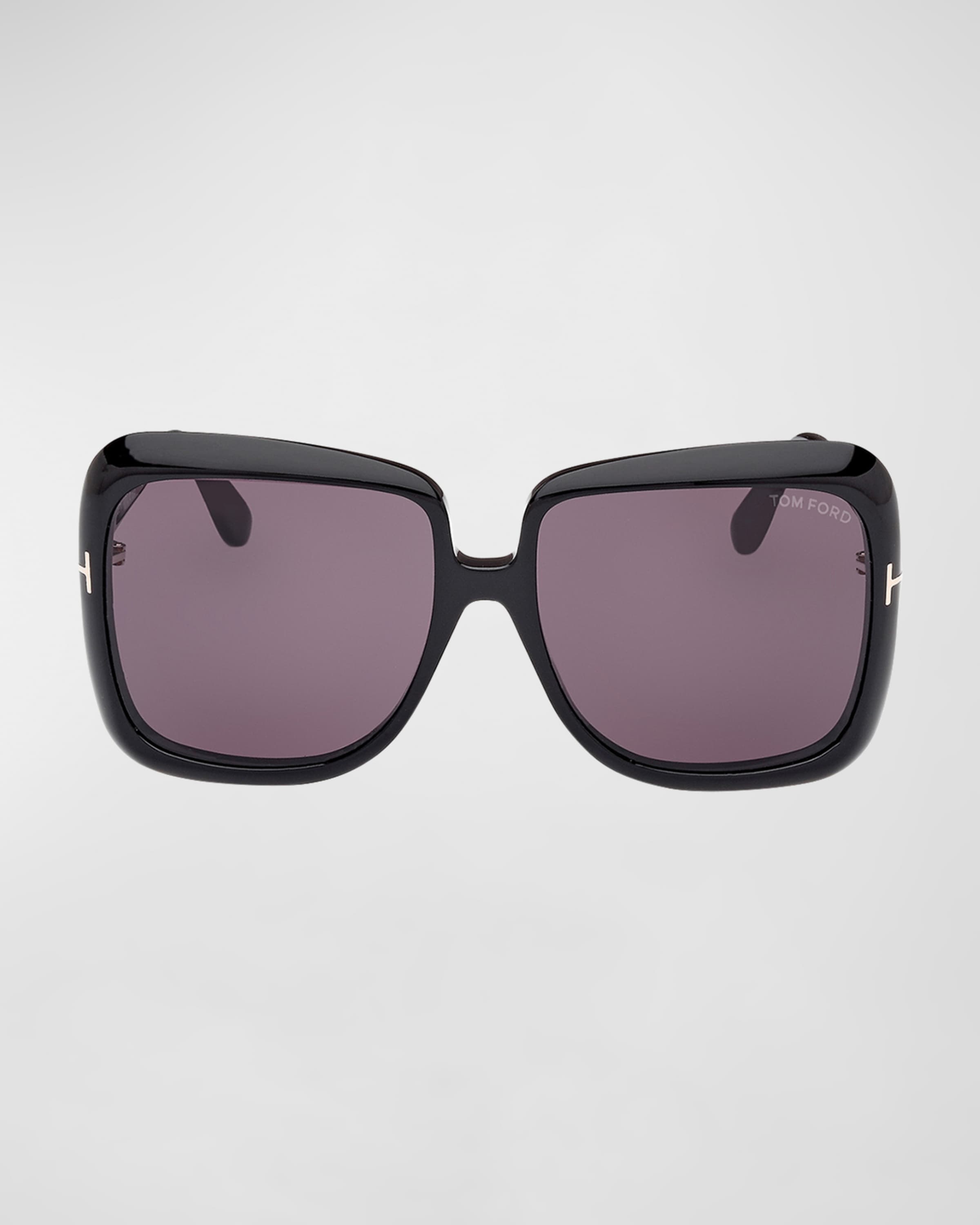 Lorelai Black Acetate Square Sunglasses - 1