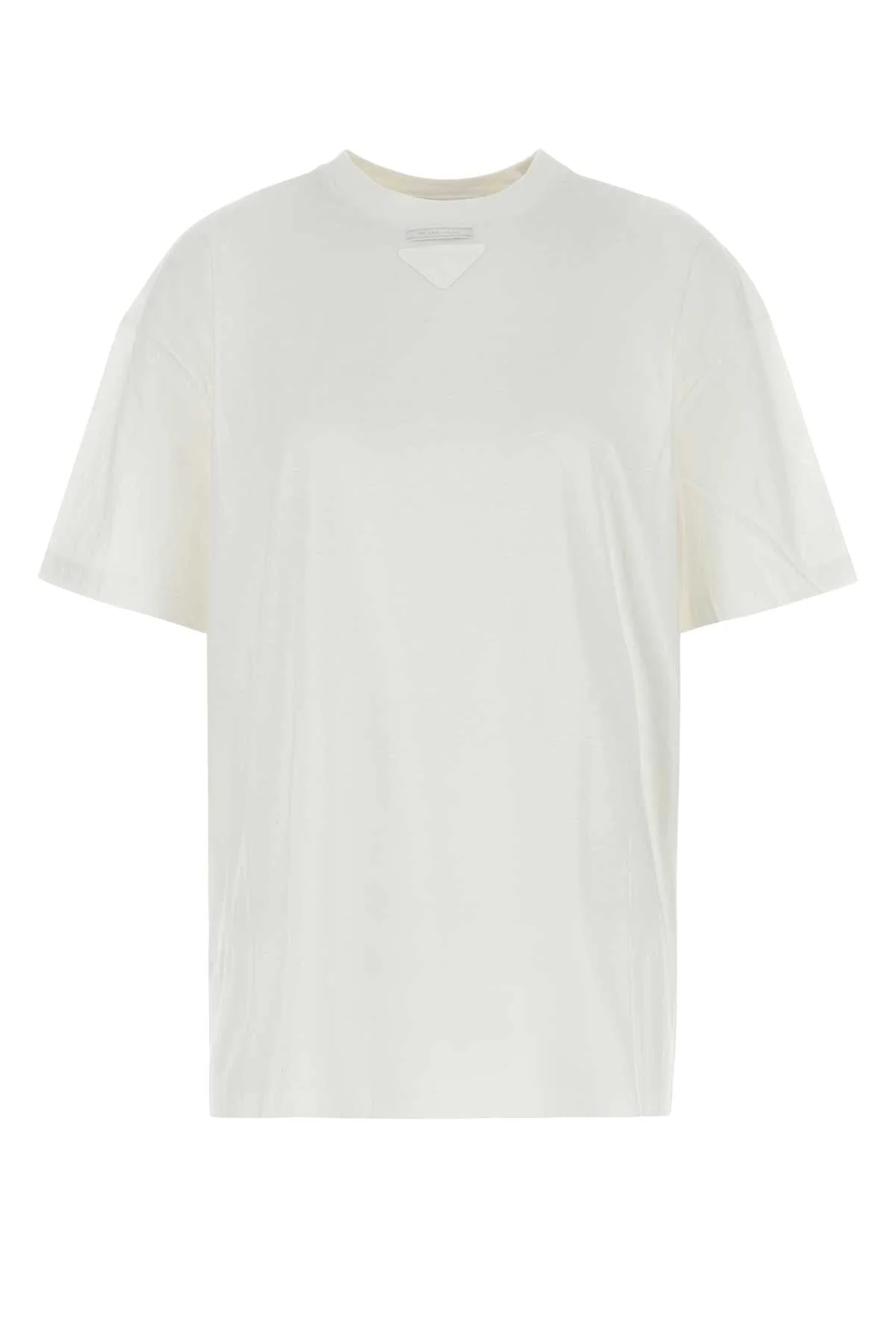Prada Women White Cotton Oversize T-Shirt - 1