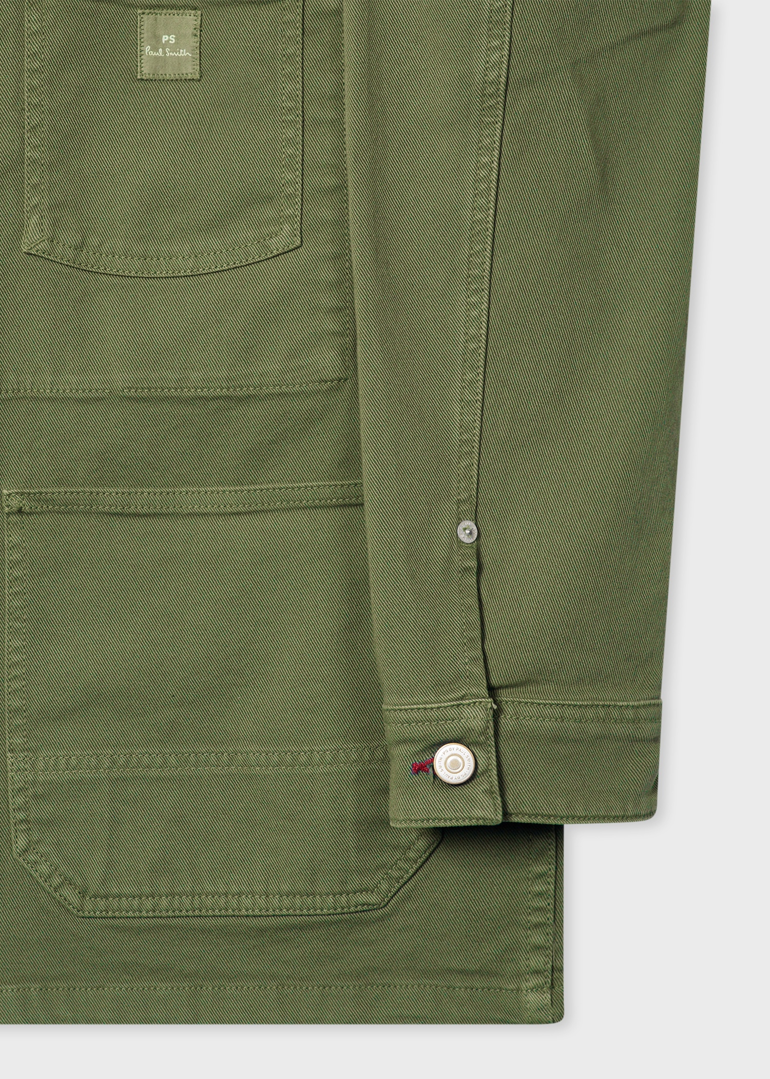 Khaki Stretch Cotton-Twill Chore Jacket - 3