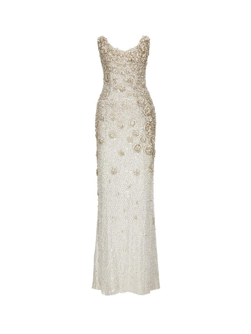 STRAPLESS CRYSTAL EMBROIDERED GOWN 5