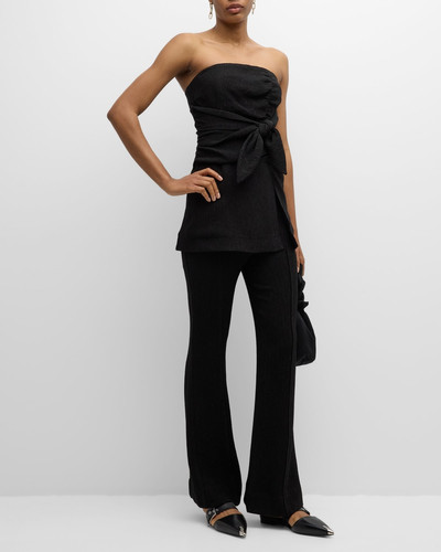 GANNI Strapless Stretch-Crepe Top outlook
