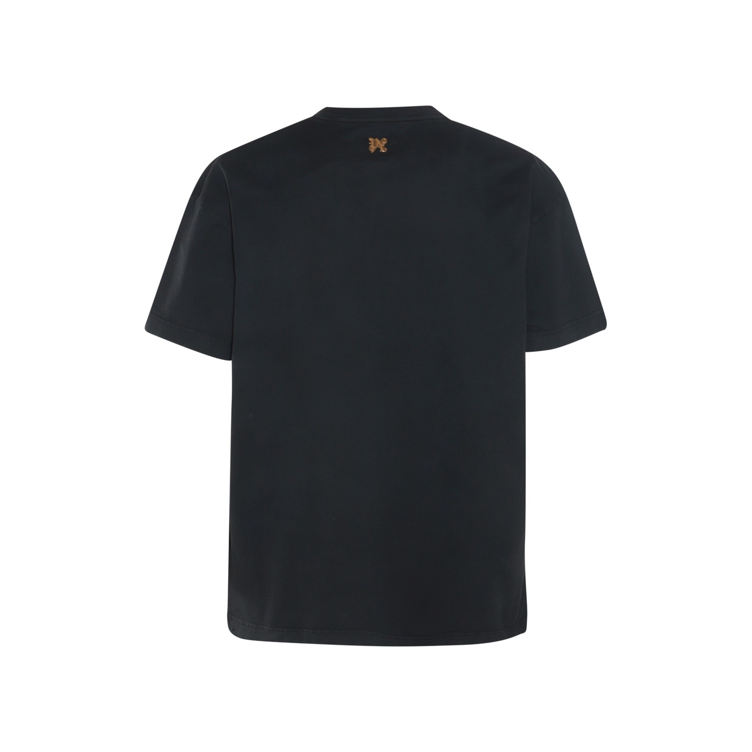 Palm Angels BLACK COTTON T-SHIRT | palazzobelli | REVERSIBLE