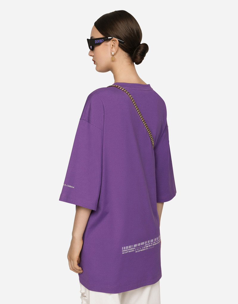 Short-sleeved T-shirt in cotton jersey with DGVIB3 print 9