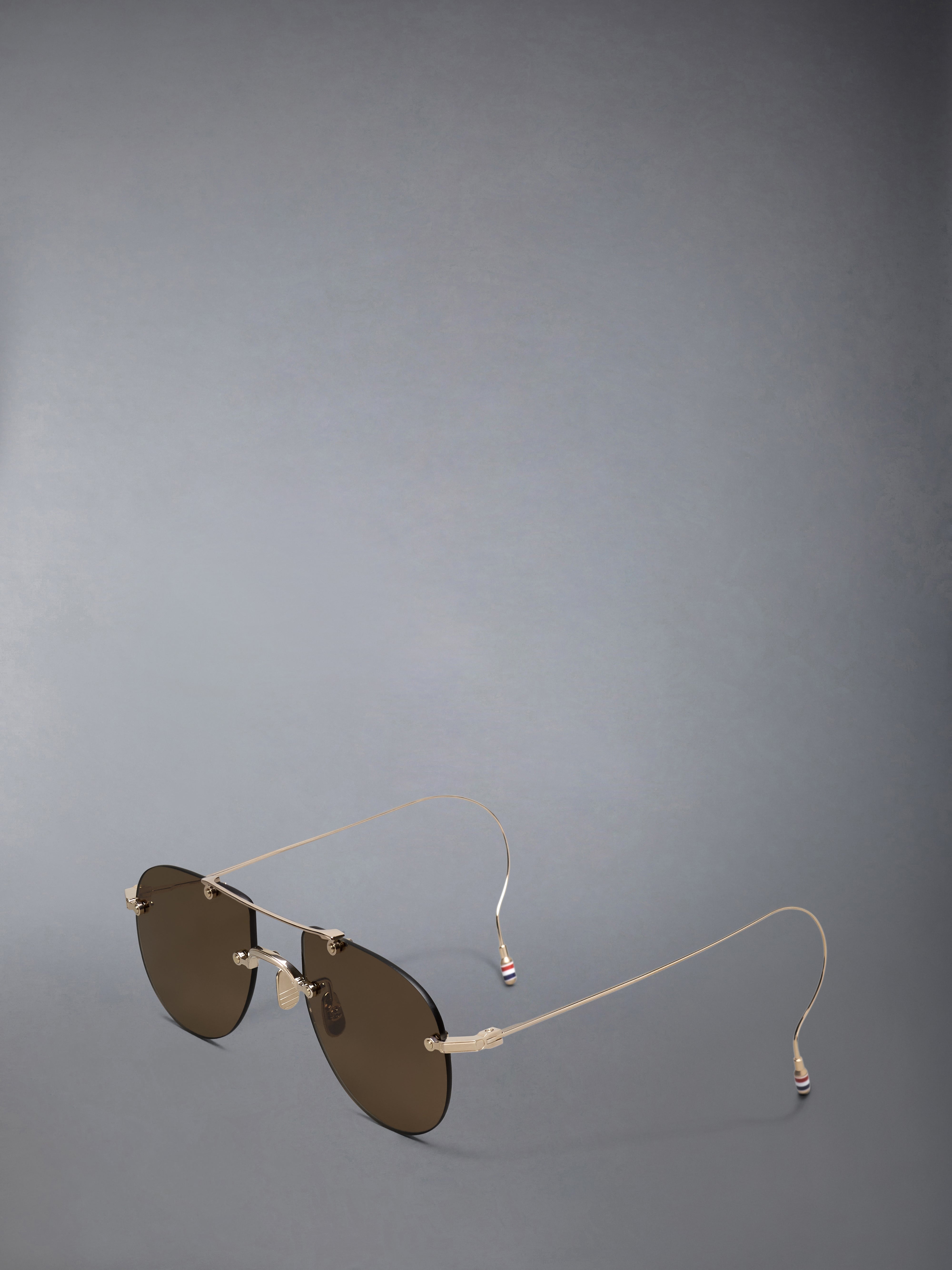 TITANIUM RIMLESS AVIATOR SUNGLASSES - 2