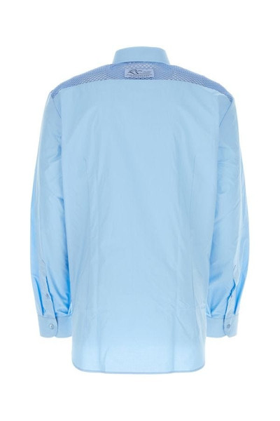 Raf Simons Light-blue poplin oversize shirt outlook