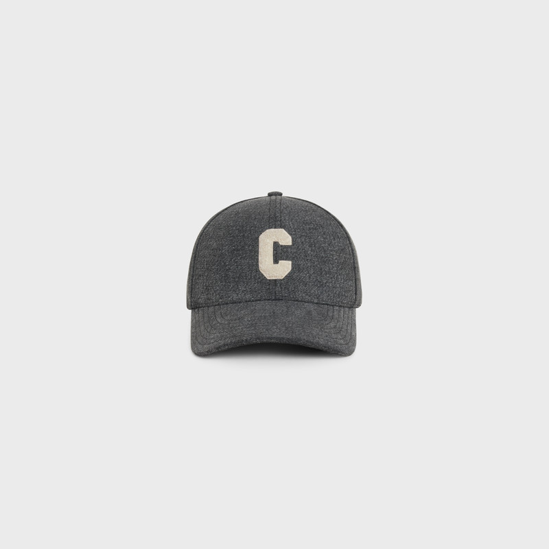 CELINE Initial cap in vintage black denim outlook