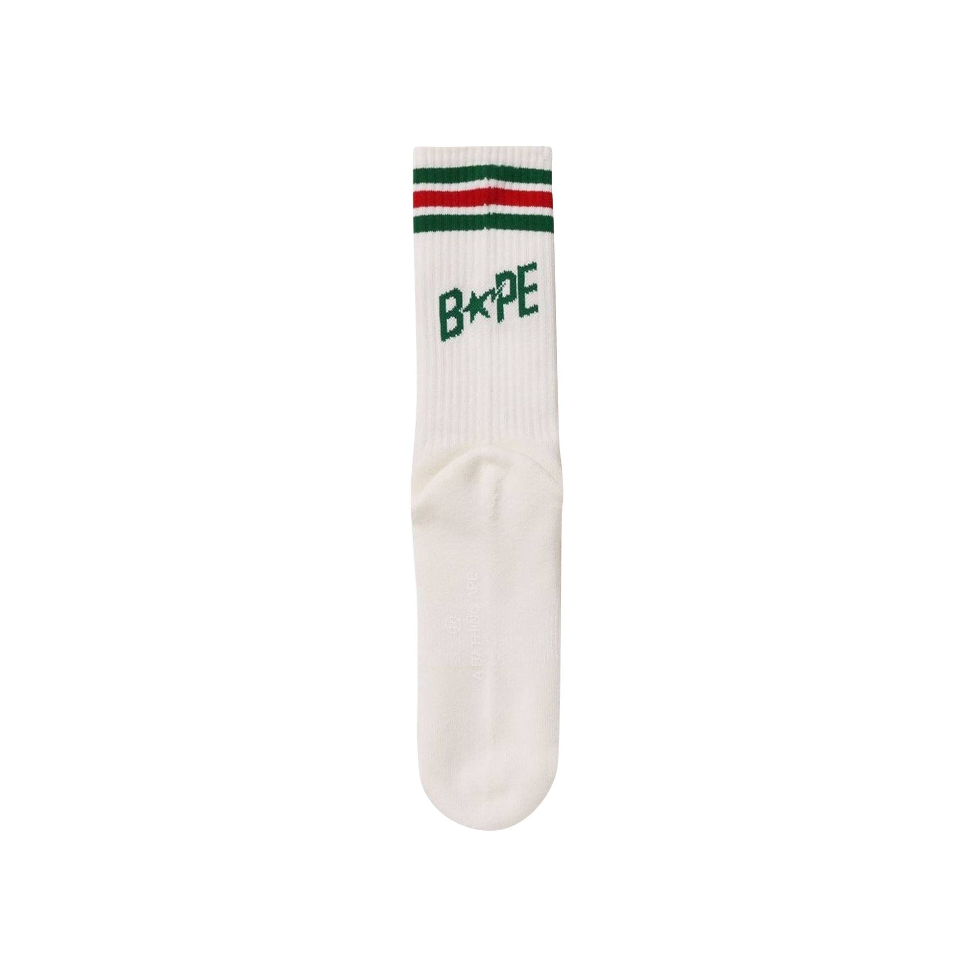 BAPE Sta Line Socks 'Green' - 2