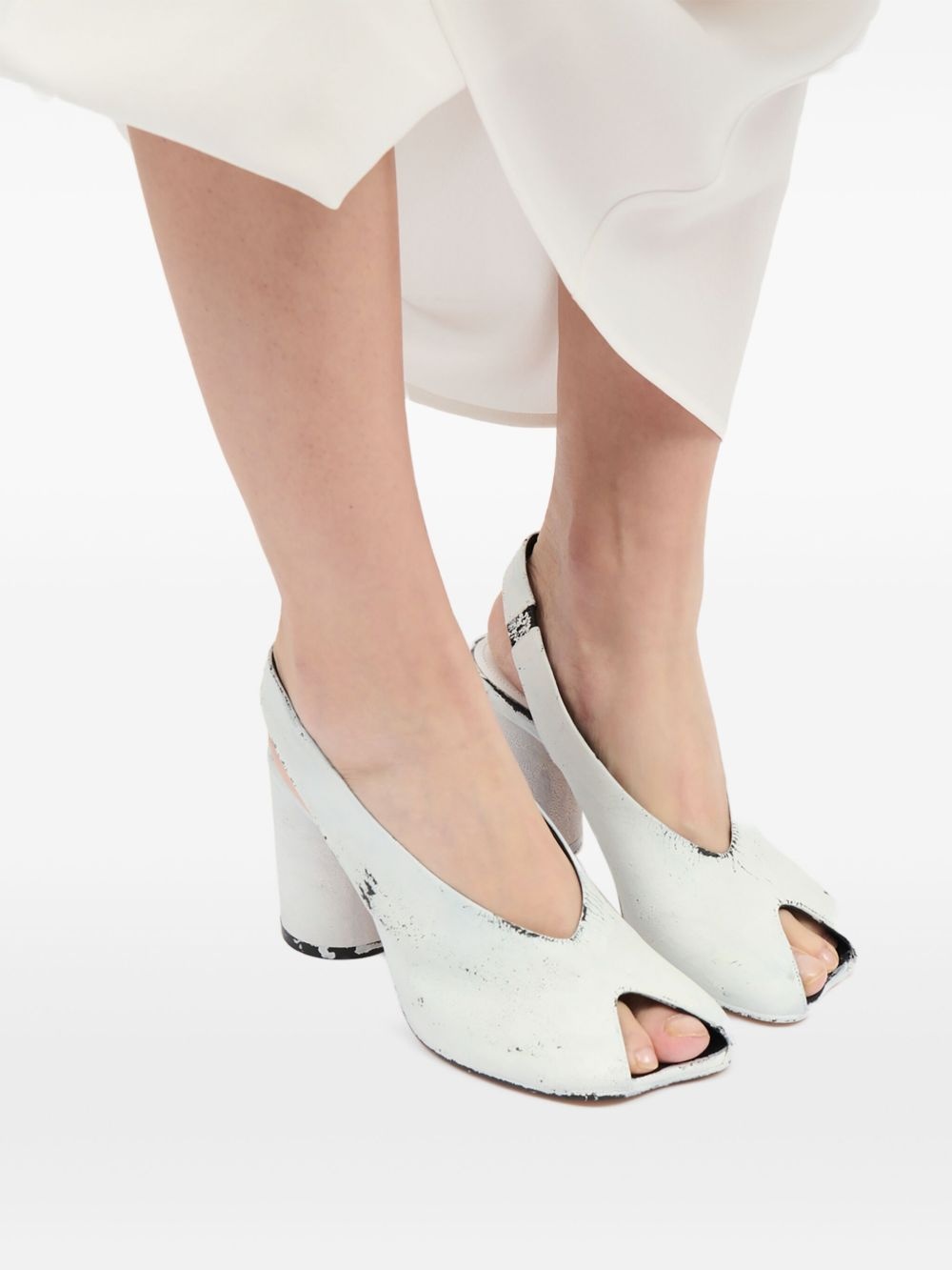 painterly-print slingback sandals - 6