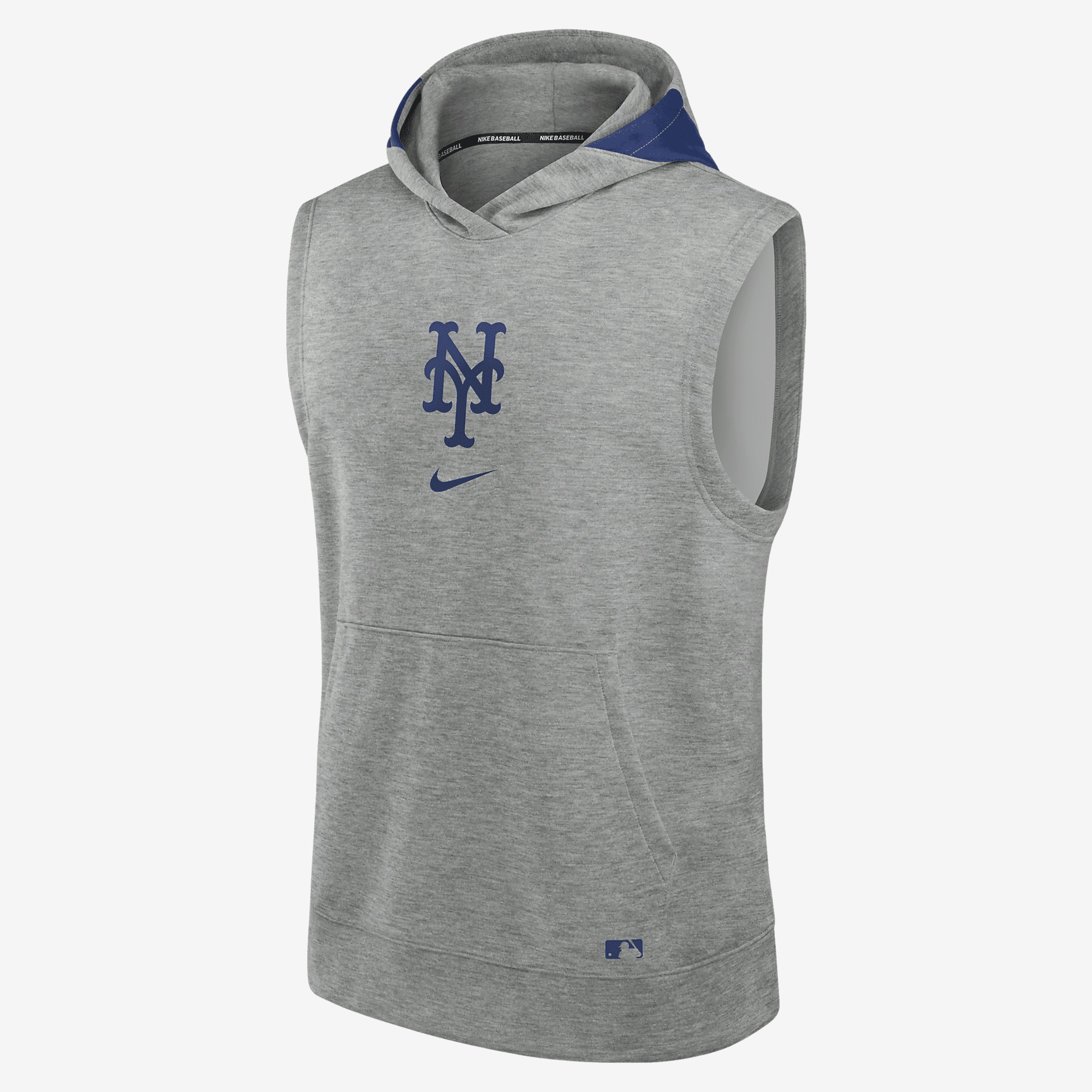 New York Mets Authentic Collection Early Work Men’s Nike Men's Dri-FIT MLB Sleeveless Pullover Hoodi - 1