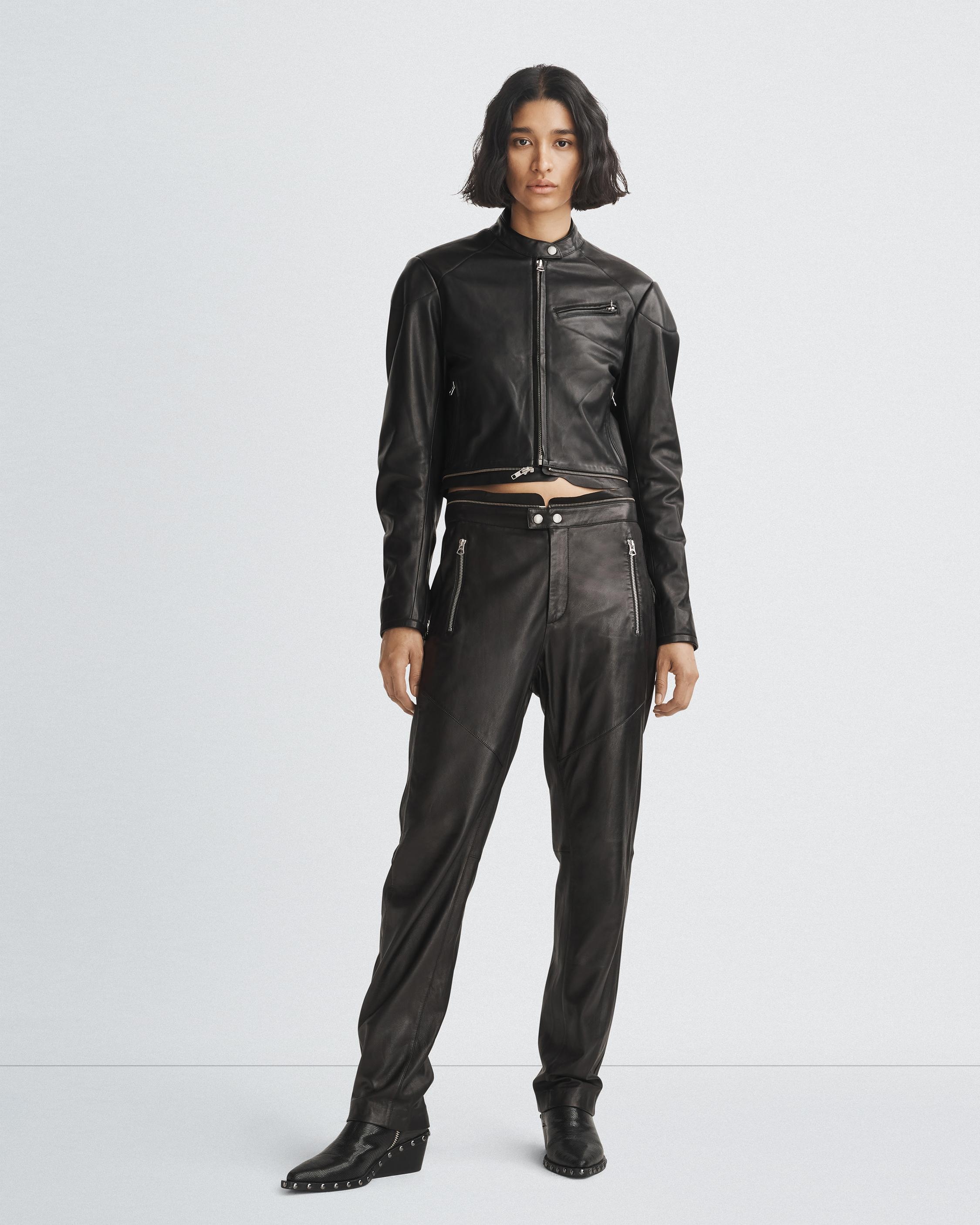 rag & bone Sedona Leather Moto Jacket Classic Fit | REVERSIBLE