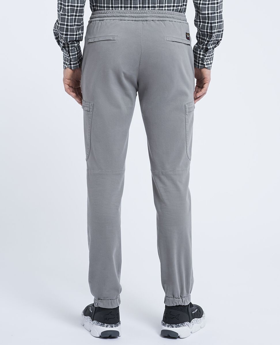 Tencel cotton Cargo trousers with drawstring - 4