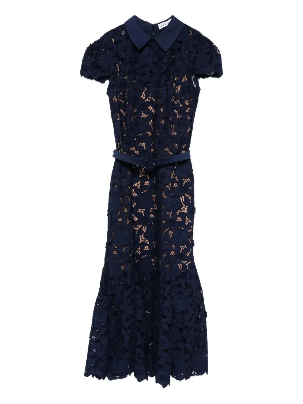 Guipure Lace Midi Dress - 1