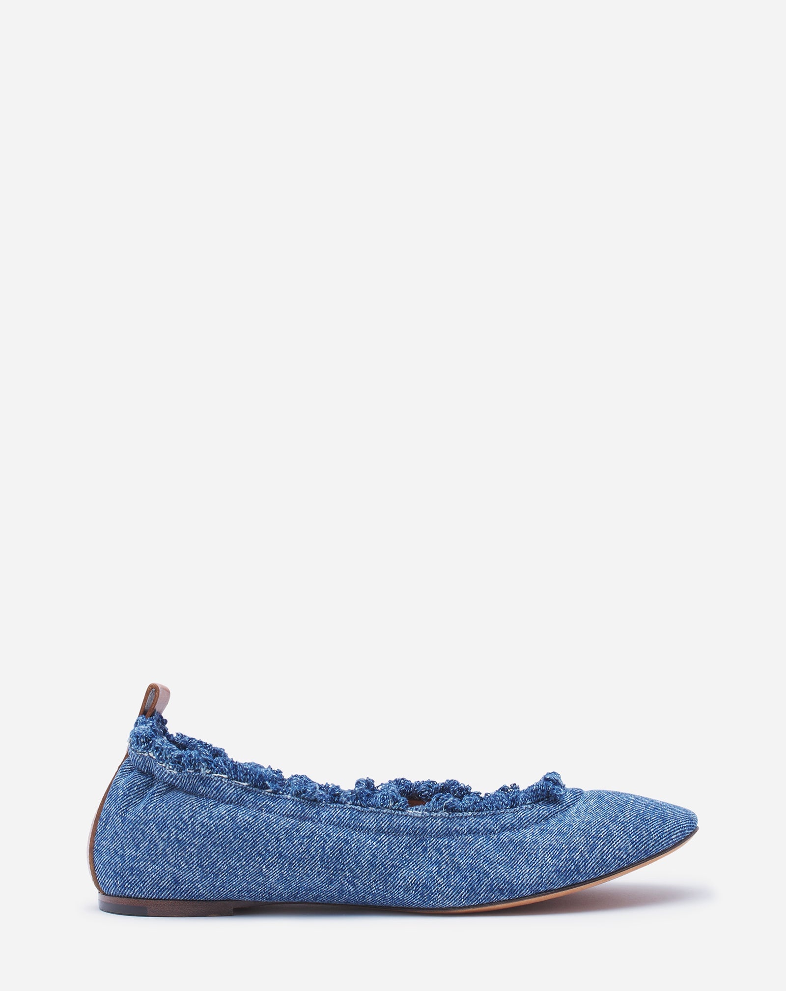 THE BALLERINA FLAT IN DENIM - 1