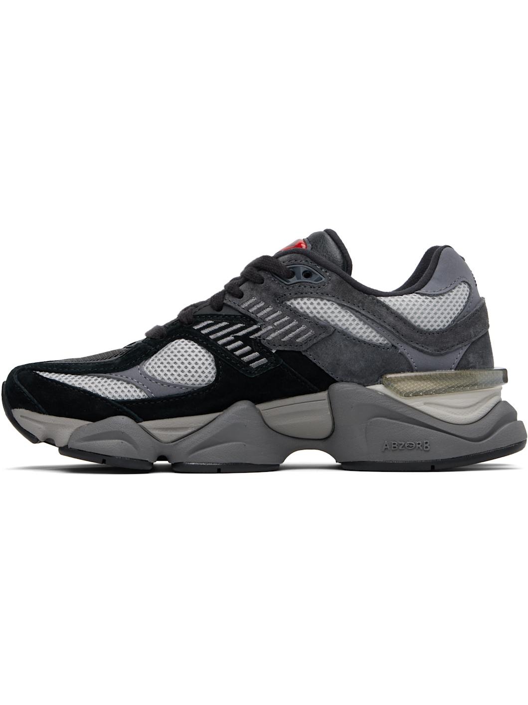 Black & Gray 9060 Sneakers - 3