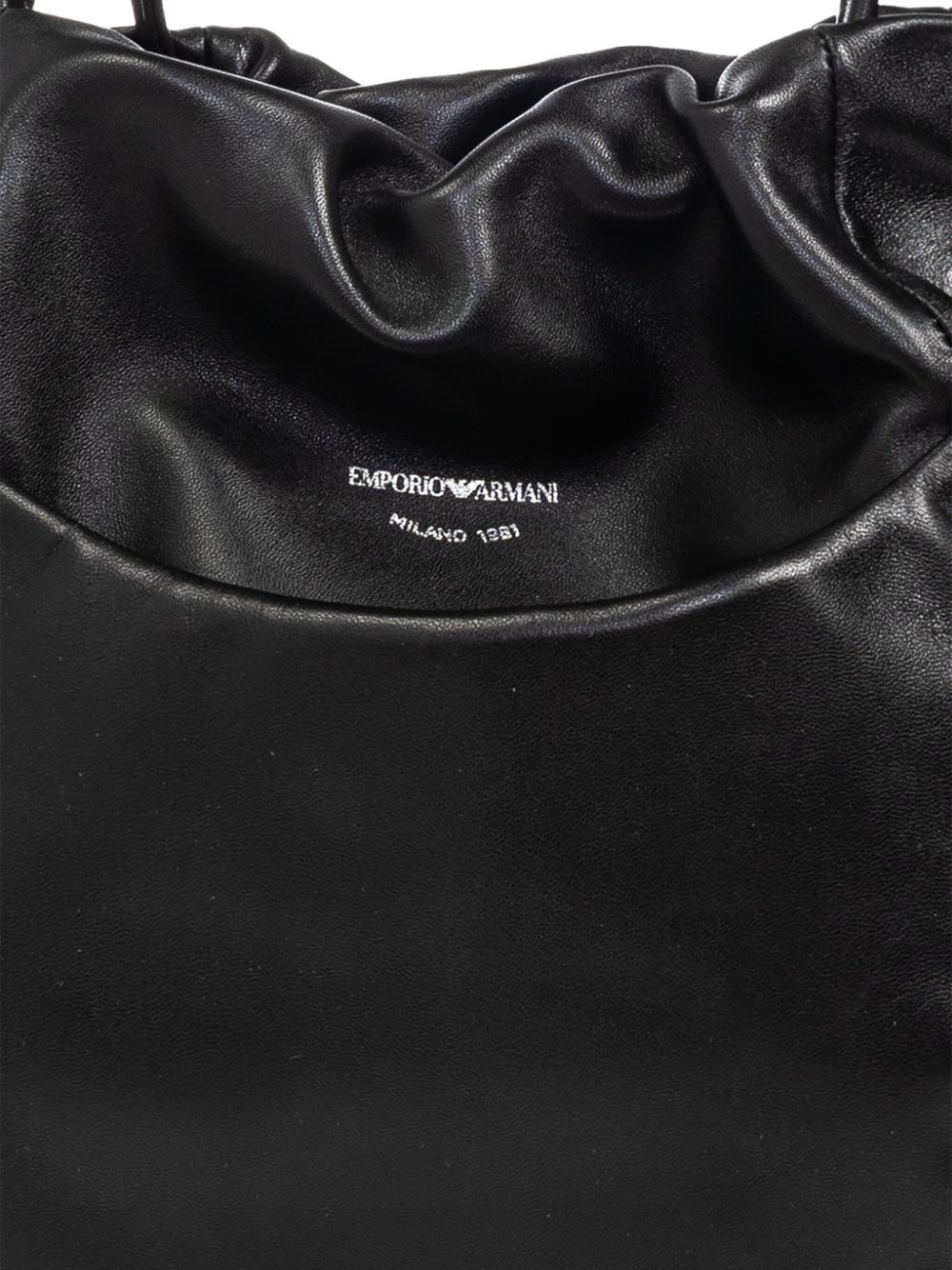 pleated leather tote bag - 5