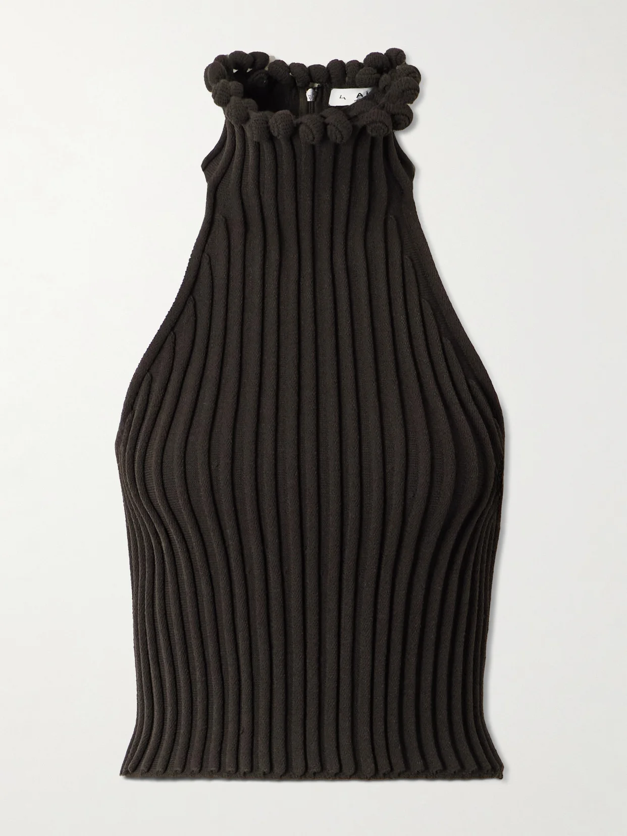 Cropped Ribbed-knit Top - 1