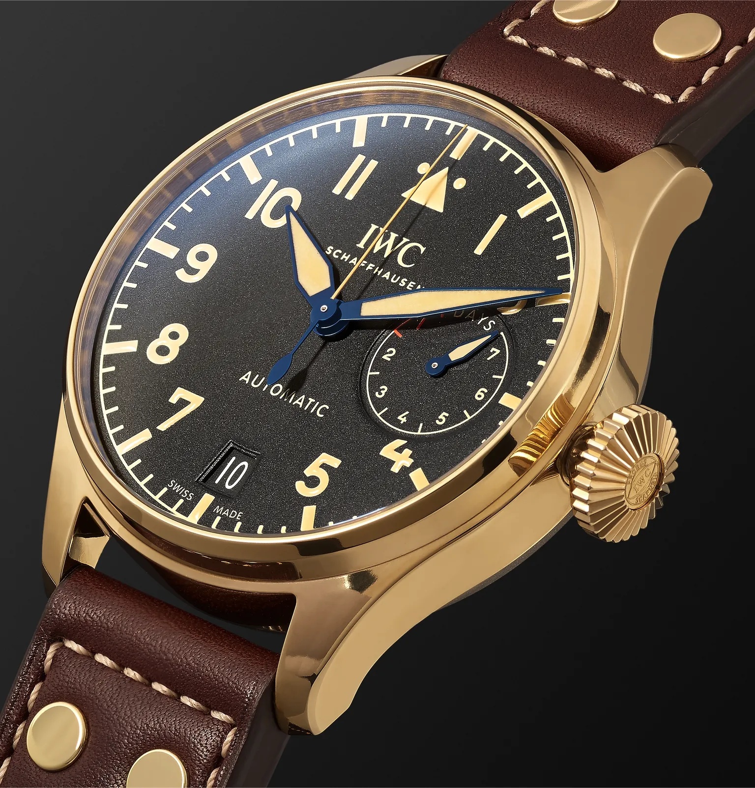 Big Pilot's Heritage Limited Edition Automatic 46mm Bronze and Leather Watch, Ref. No. IW501005 - 4