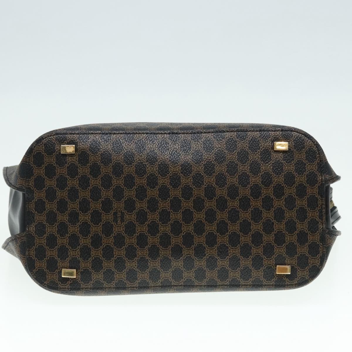 CELINE Macadam Canvas Hand Bag Pvc Black - 5