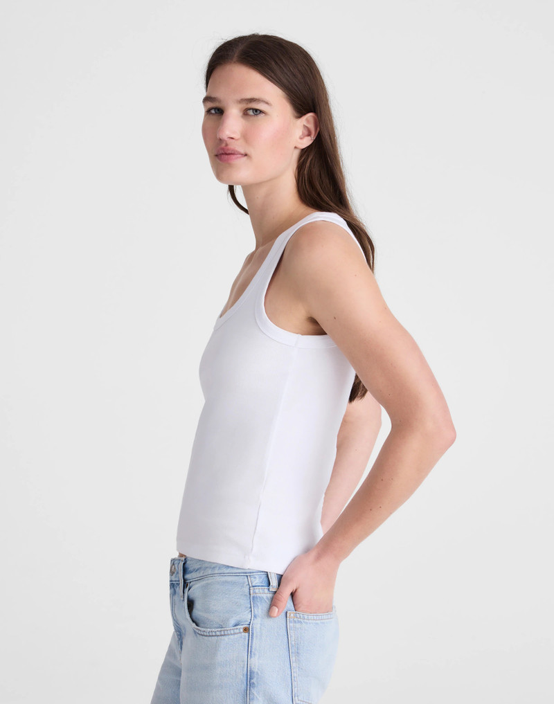 The '90s Scoopneck Tank in Compact Cotton 4
