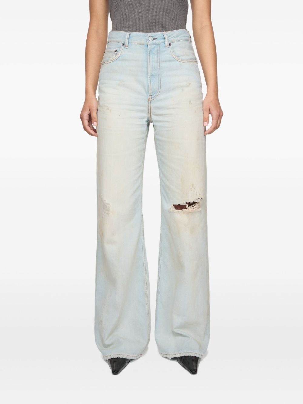 distressed relaxed-fit jeans - 3