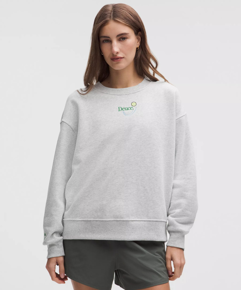 Perfectly Oversized Fleece Crew *Tennis Graphic 1
