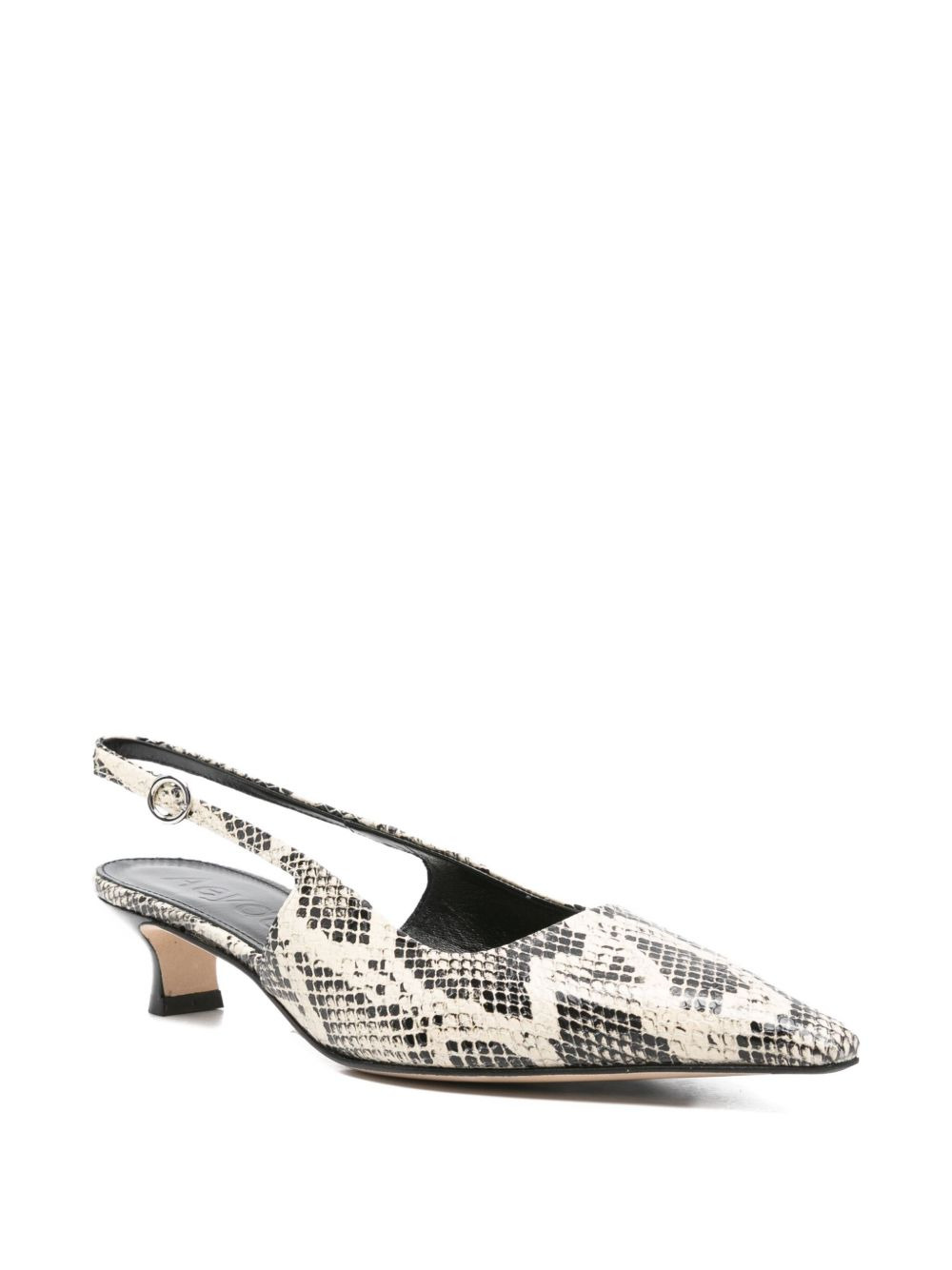 40mm snakeskin slingback pumps - 2