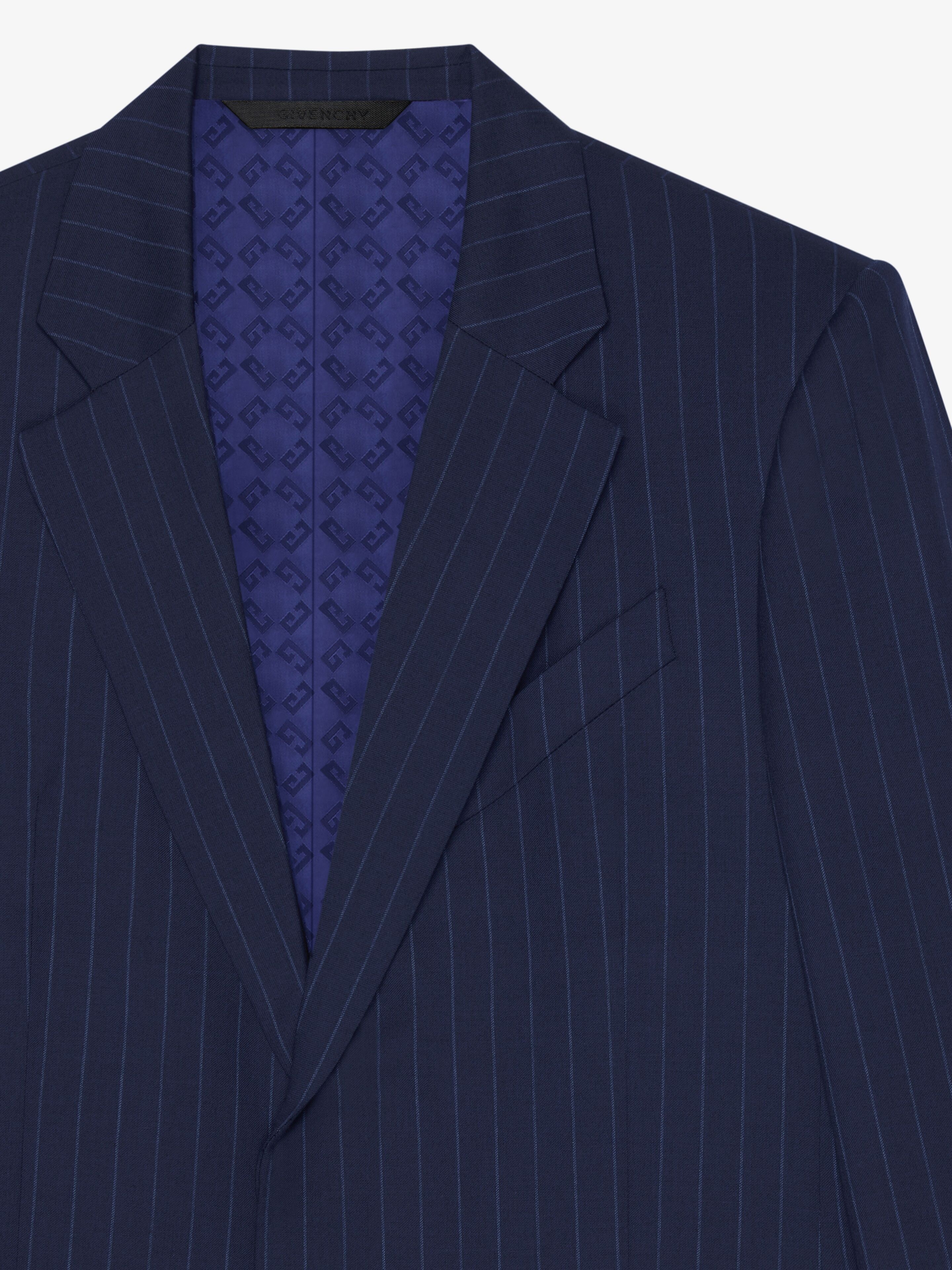 SLIM FIT STRIPED JACKET IN WOOL - 5