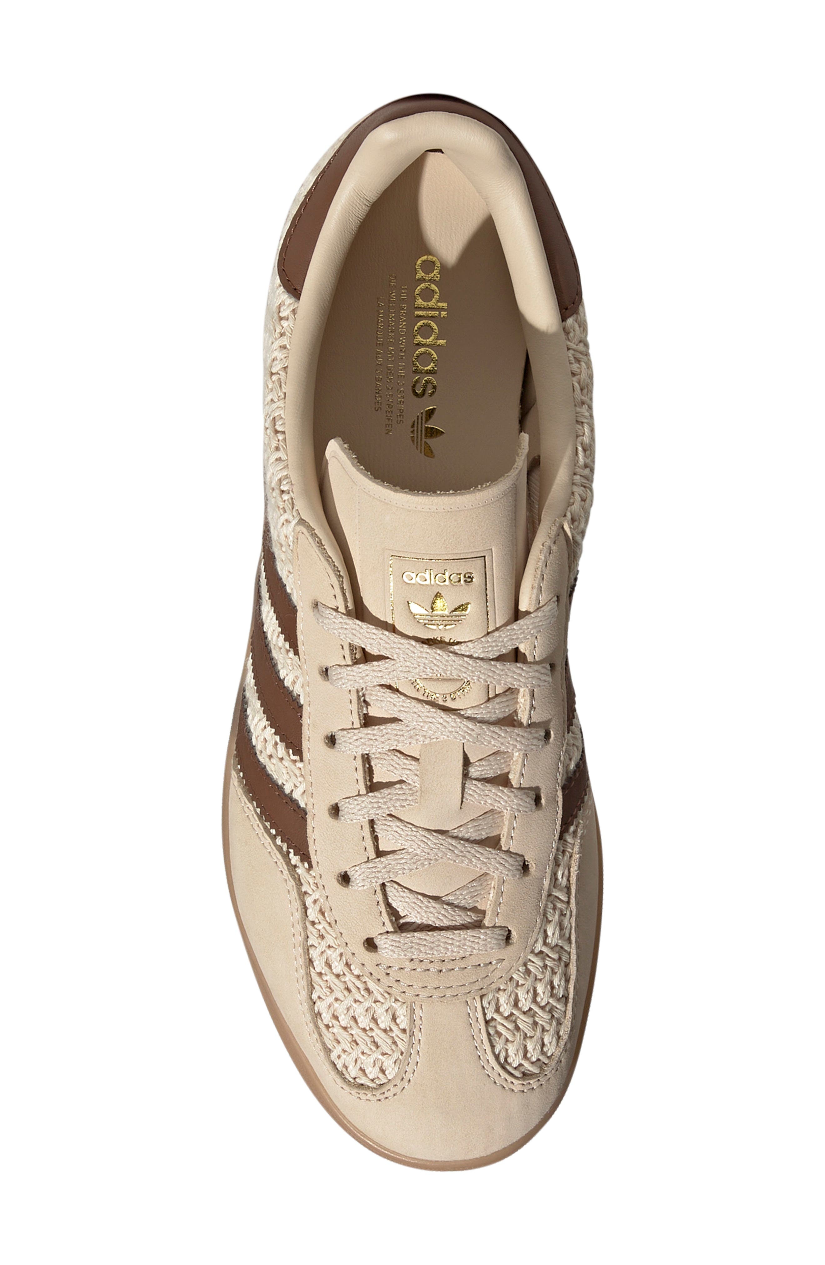 adidas Gazelle Indoor Sneaker in Sand Strata/Brown/Gum at Nordstrom - 4