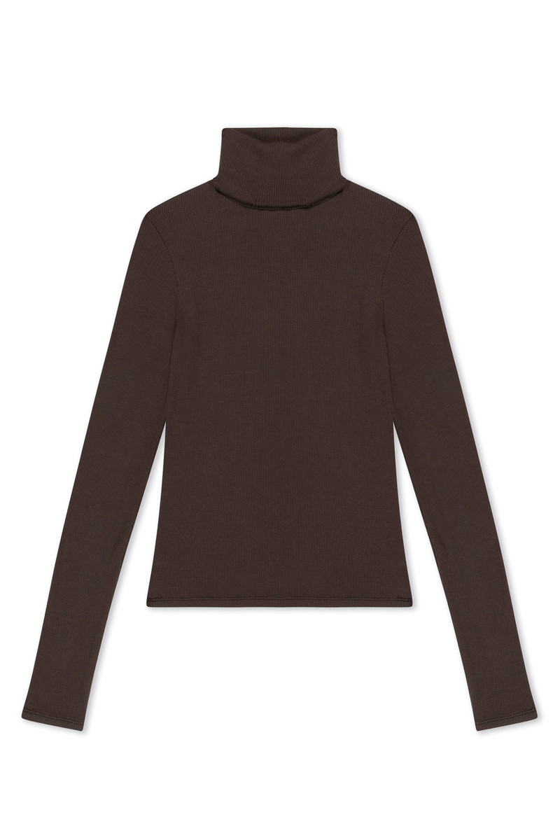CHOCOLATE RIB LONG SLEEVE TURTLENECK 5