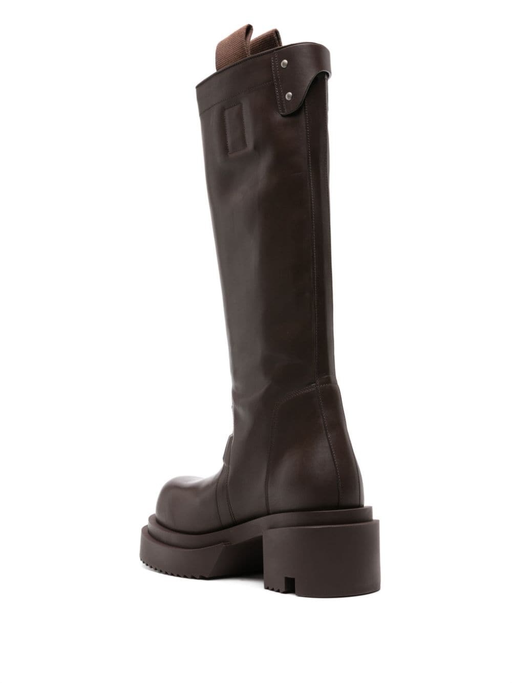 80mm polished-leather knee-high boots - 3