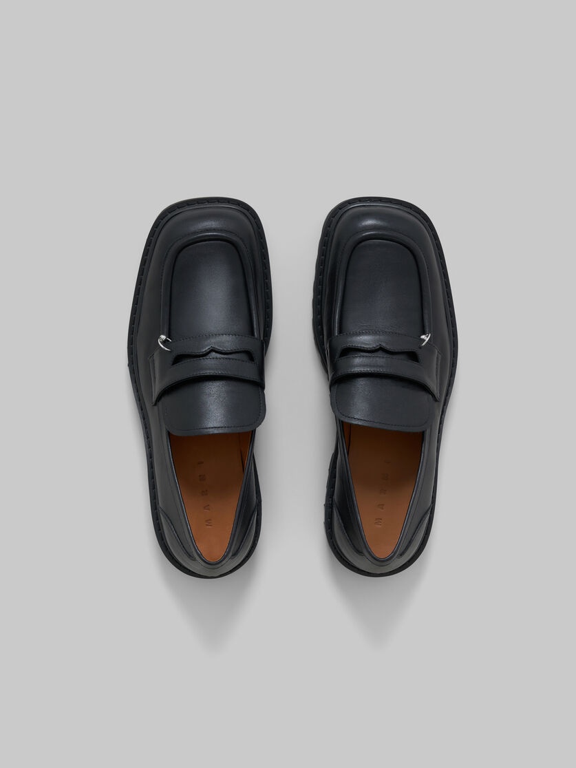 Marni BLACK LEATHER PIERCING 2.0 CHUNKY LOAFER | REVERSIBLE