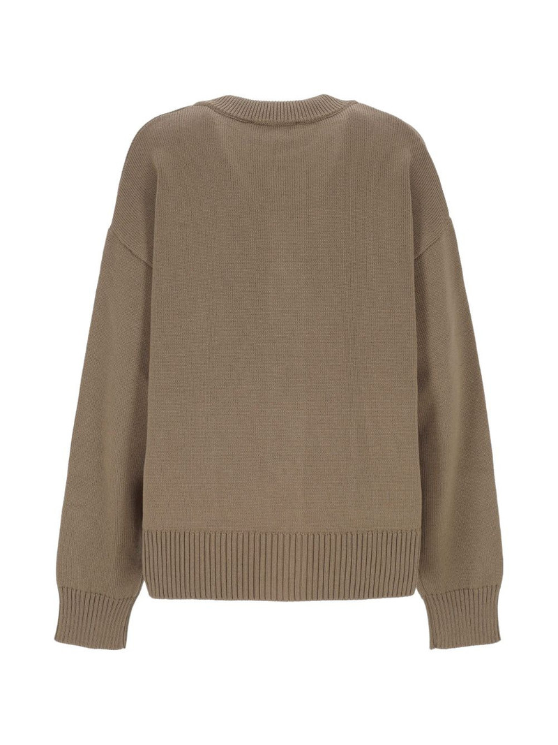 AMI Paris heart-motif pocket cardigan outlook