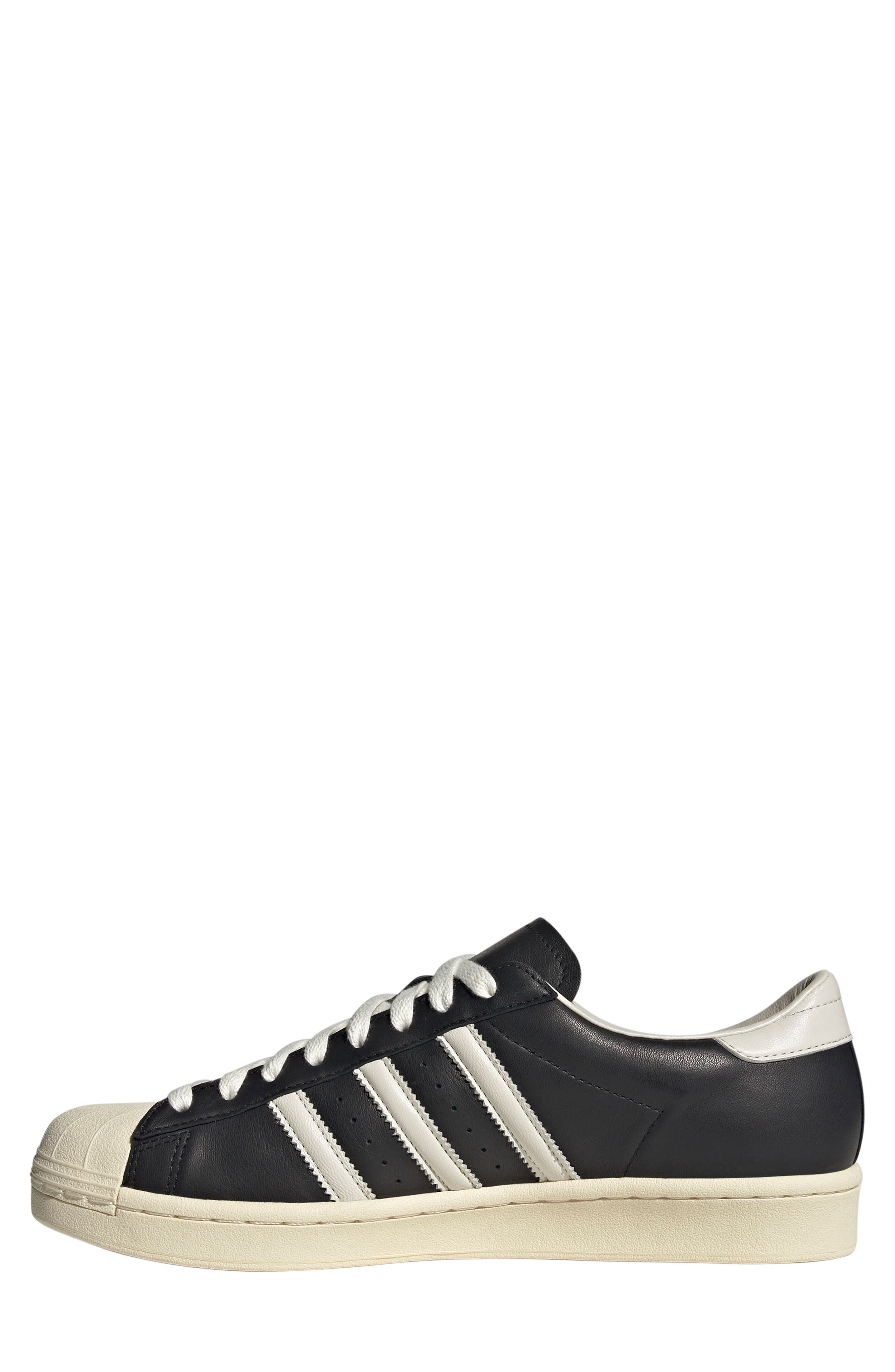 adidas Gender Inclusive Superstar Vintage Sneaker in Black/White/Cream White at Nordstrom - 6