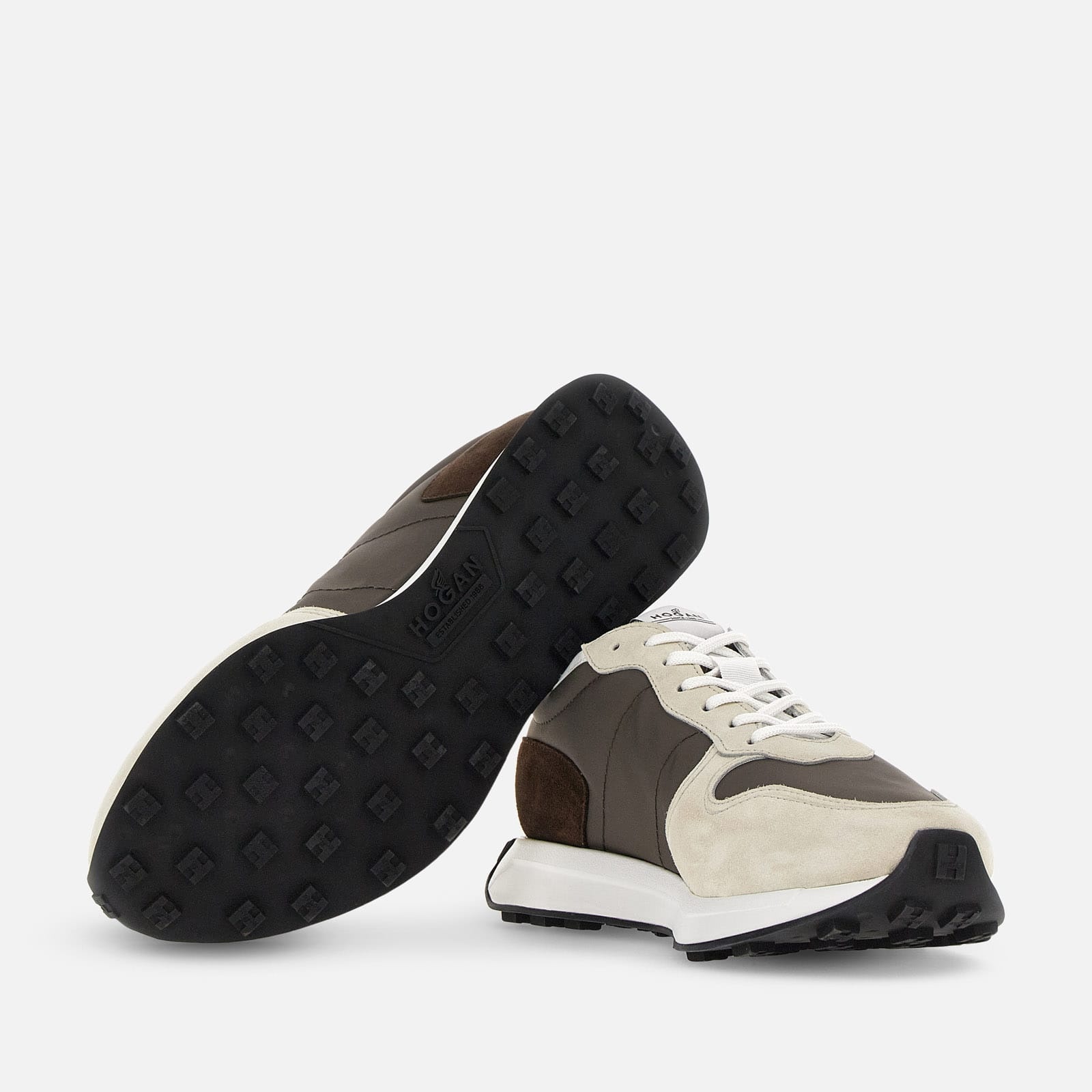 Sneakers Hogan H601 Ivory Yellow Brown - 5