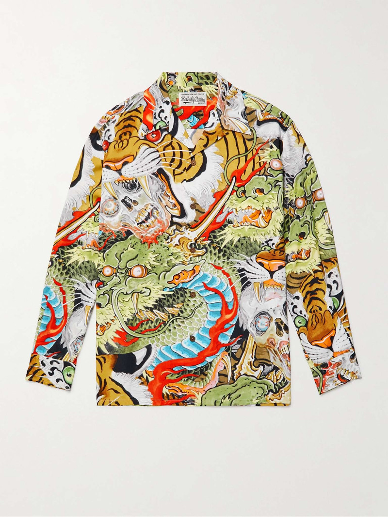 WACKO MARIA + Tim Lehi Camp-Collar Printed Voile Shirt - 22FW-WMS