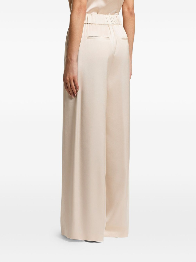 elasticated-waist satin trousers 4