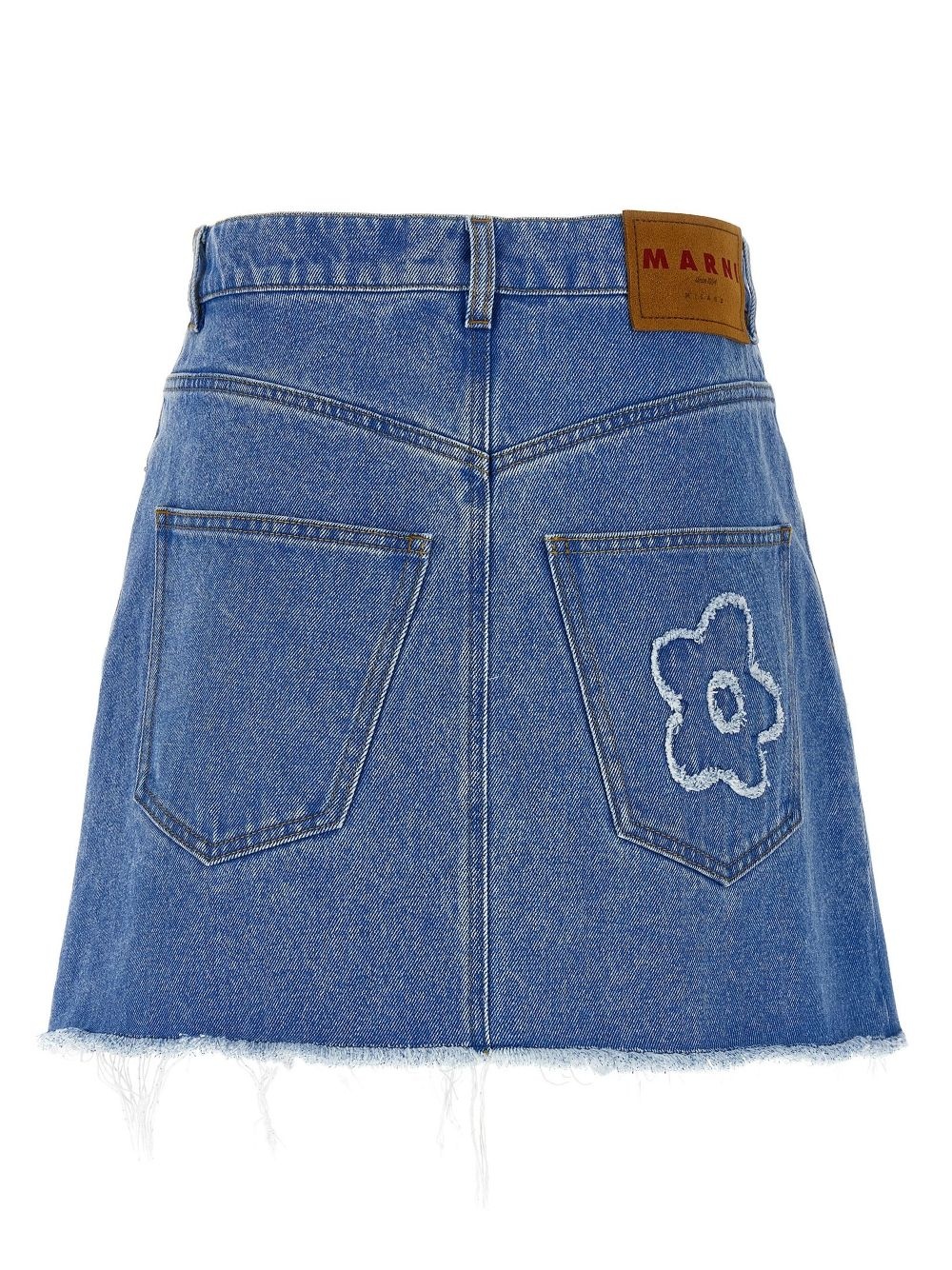 floral-appliqué mini skirt - 2