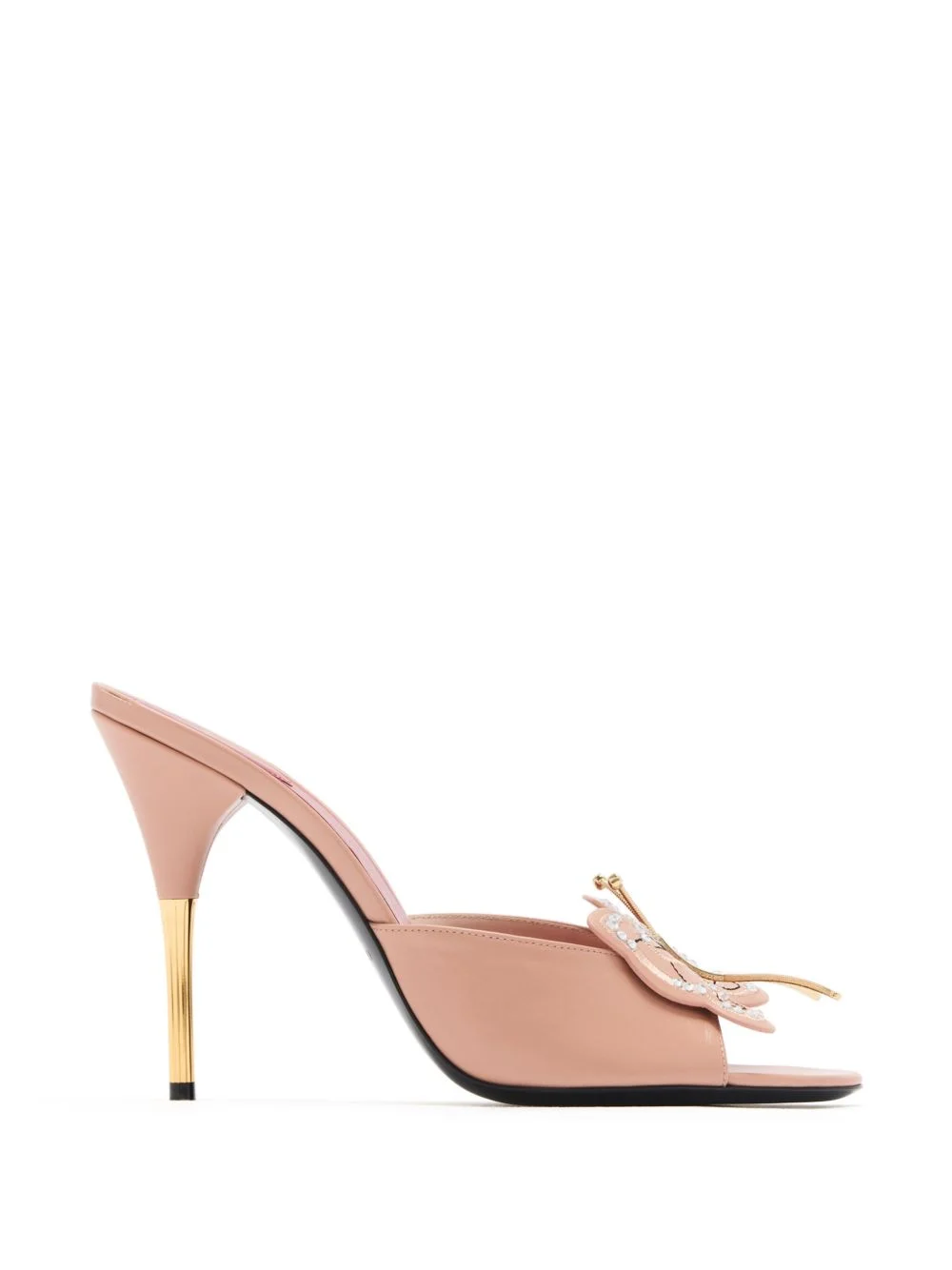 Flutterby butterfly-patch leather sandals - 1