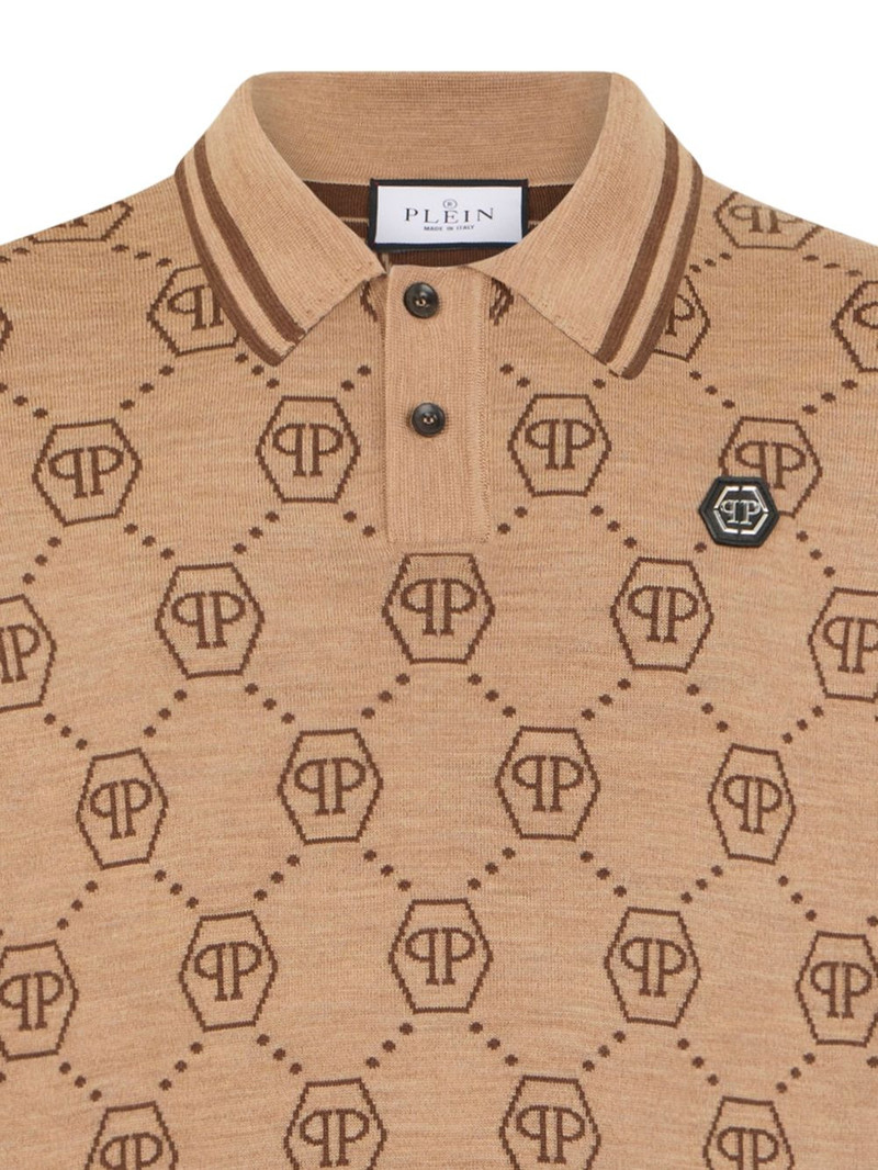 PHILIPP PLEIN monogram polo shirt outlook