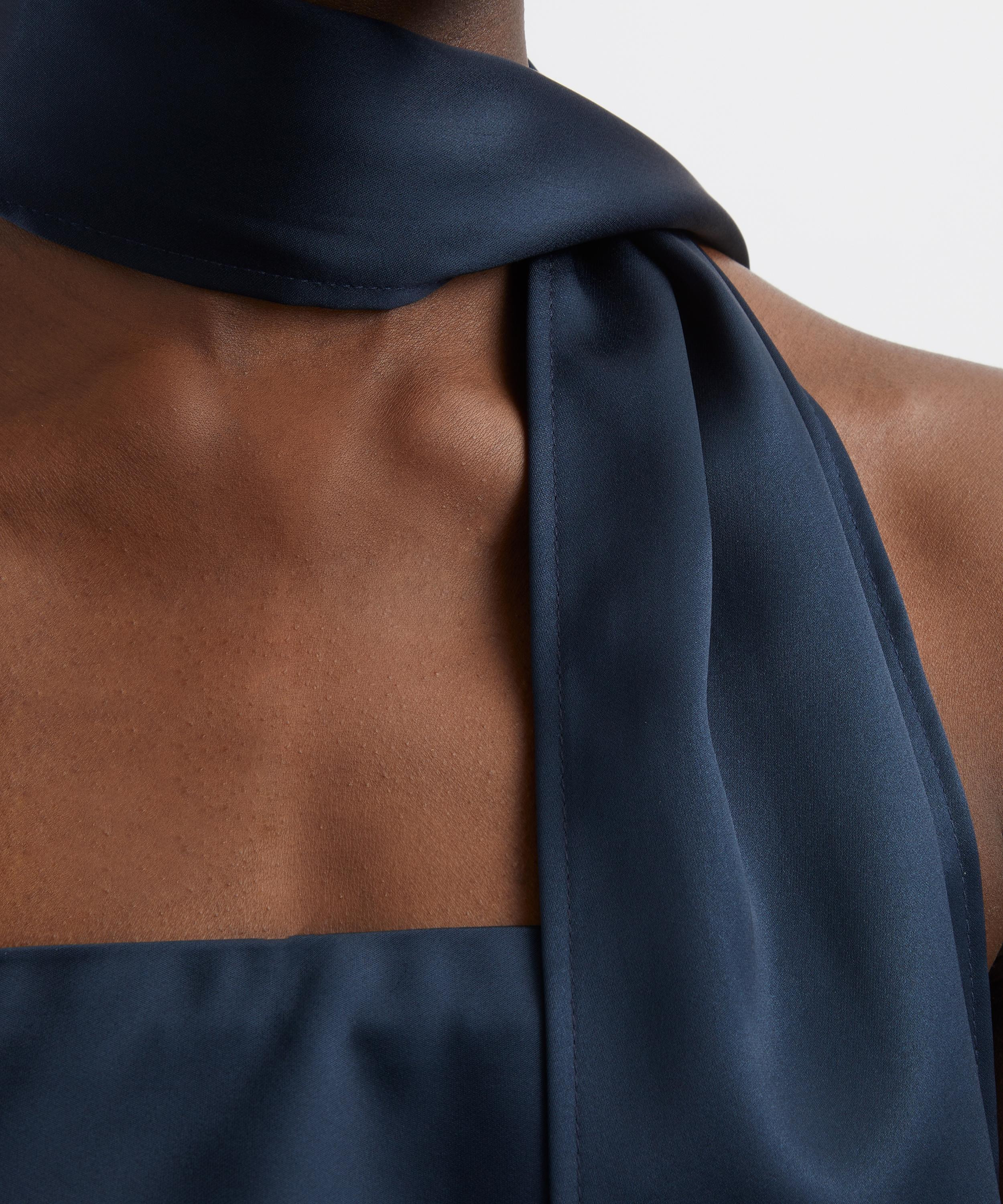 Sienna Navy Satin Top - 5