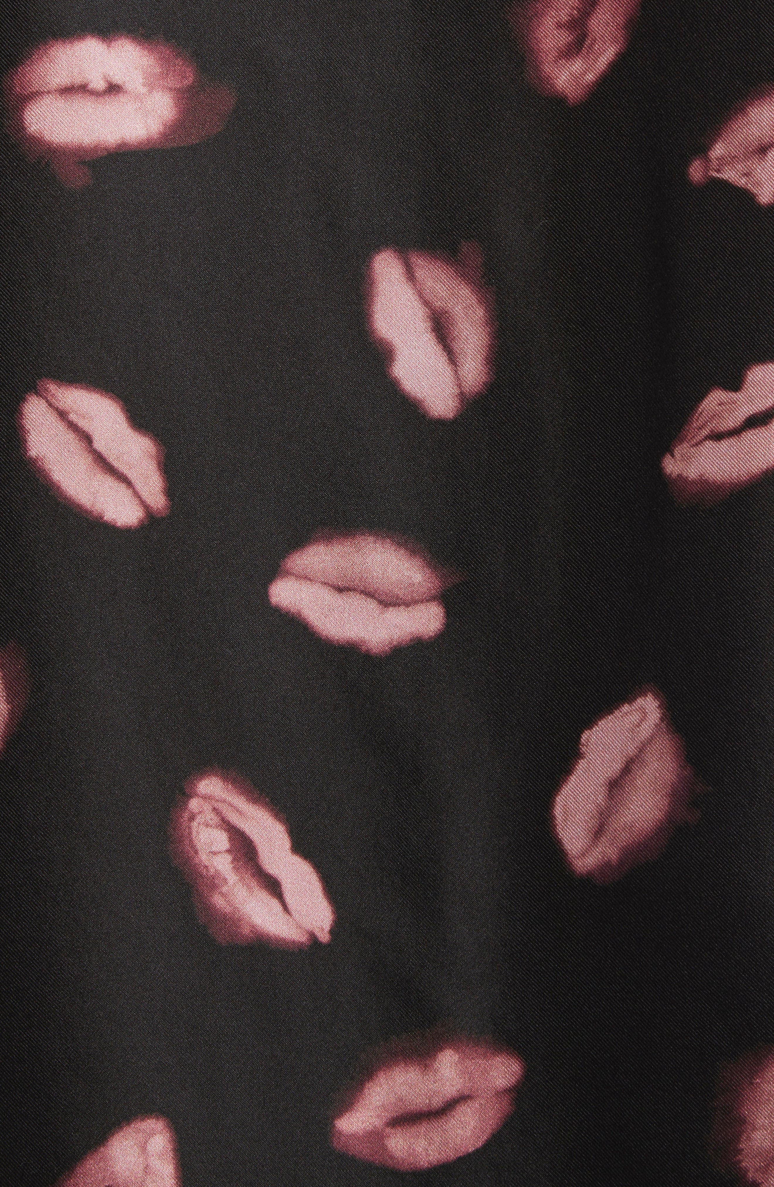 Altuzarra Chika Kisses Print Silk Chiffon Button-Up Shirt in Black Kisses at Nordstrom - 7