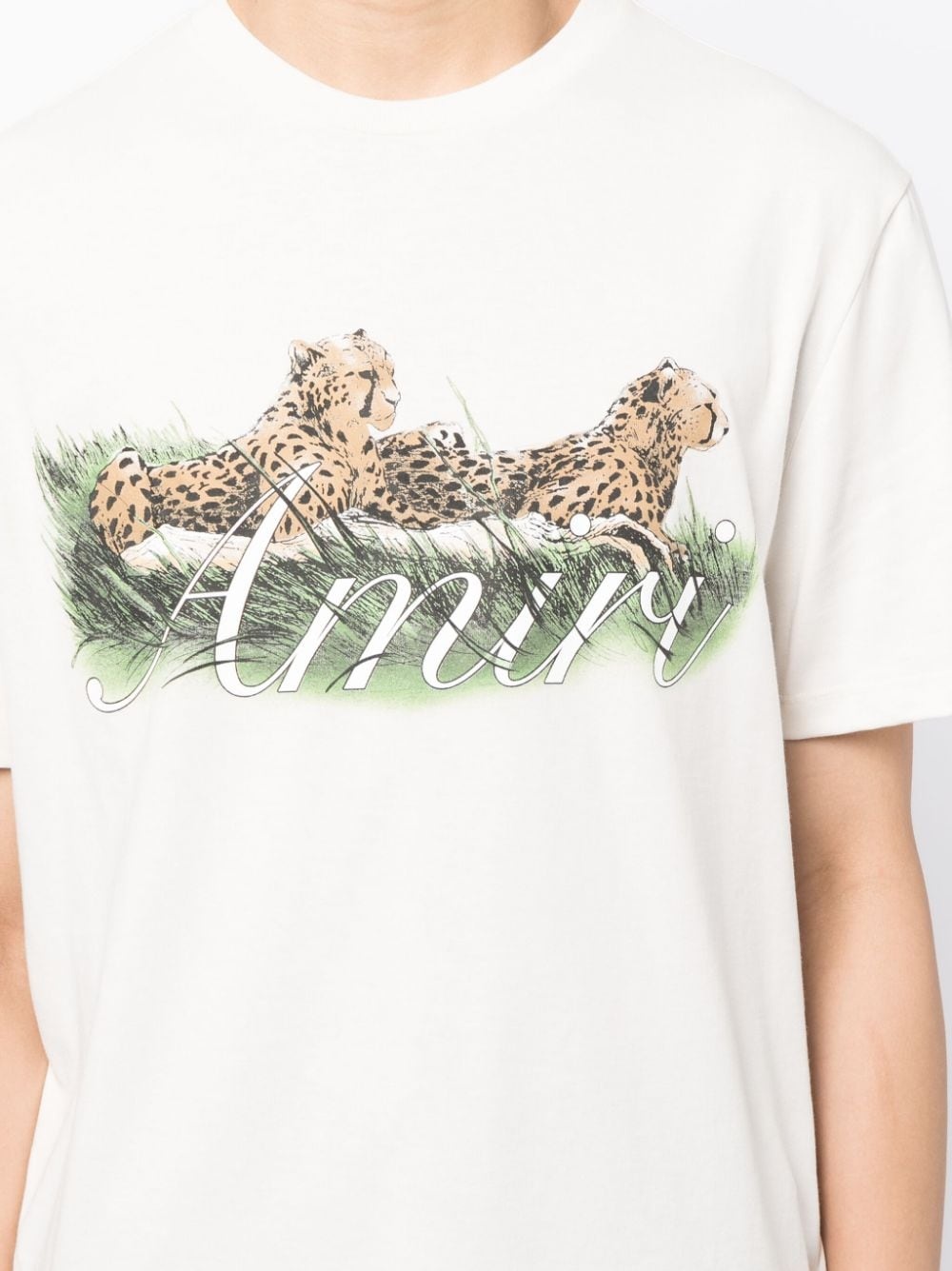 AMIRI Cheetah-print cotton T-shirt | REVERSIBLE