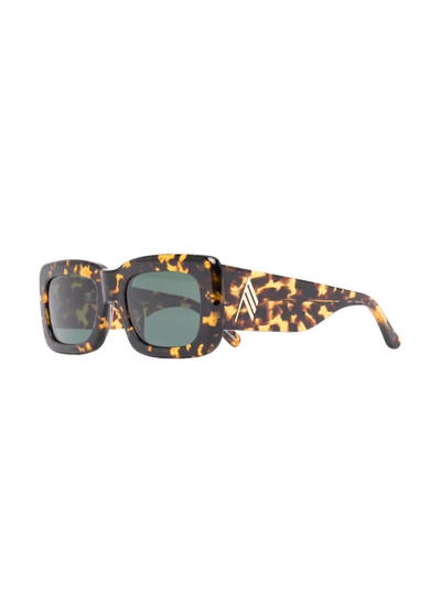 LINDA FARROW tortoiseshell oversized-frame sunglasses outlook