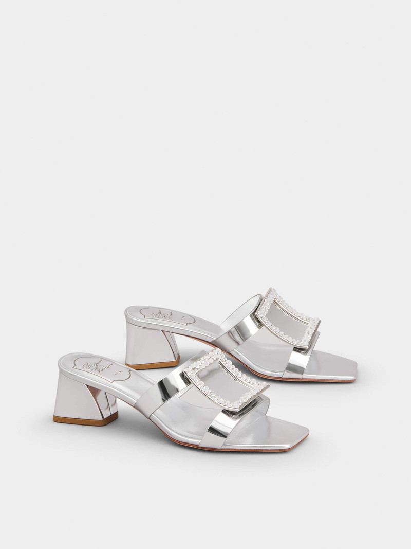 Bikiviv' Strass Buckle Mules in Leather 2