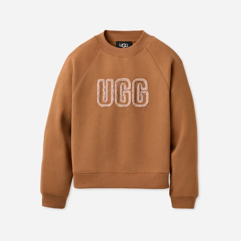 ® Women's ® Logo Crewneck Cotton Blend Tops in Chestnut - 1