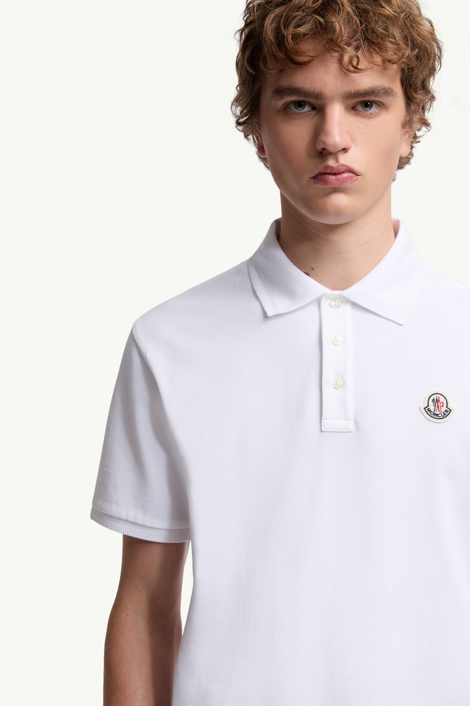 Logo Patch Cotton Piquet Polo Shirt - 6